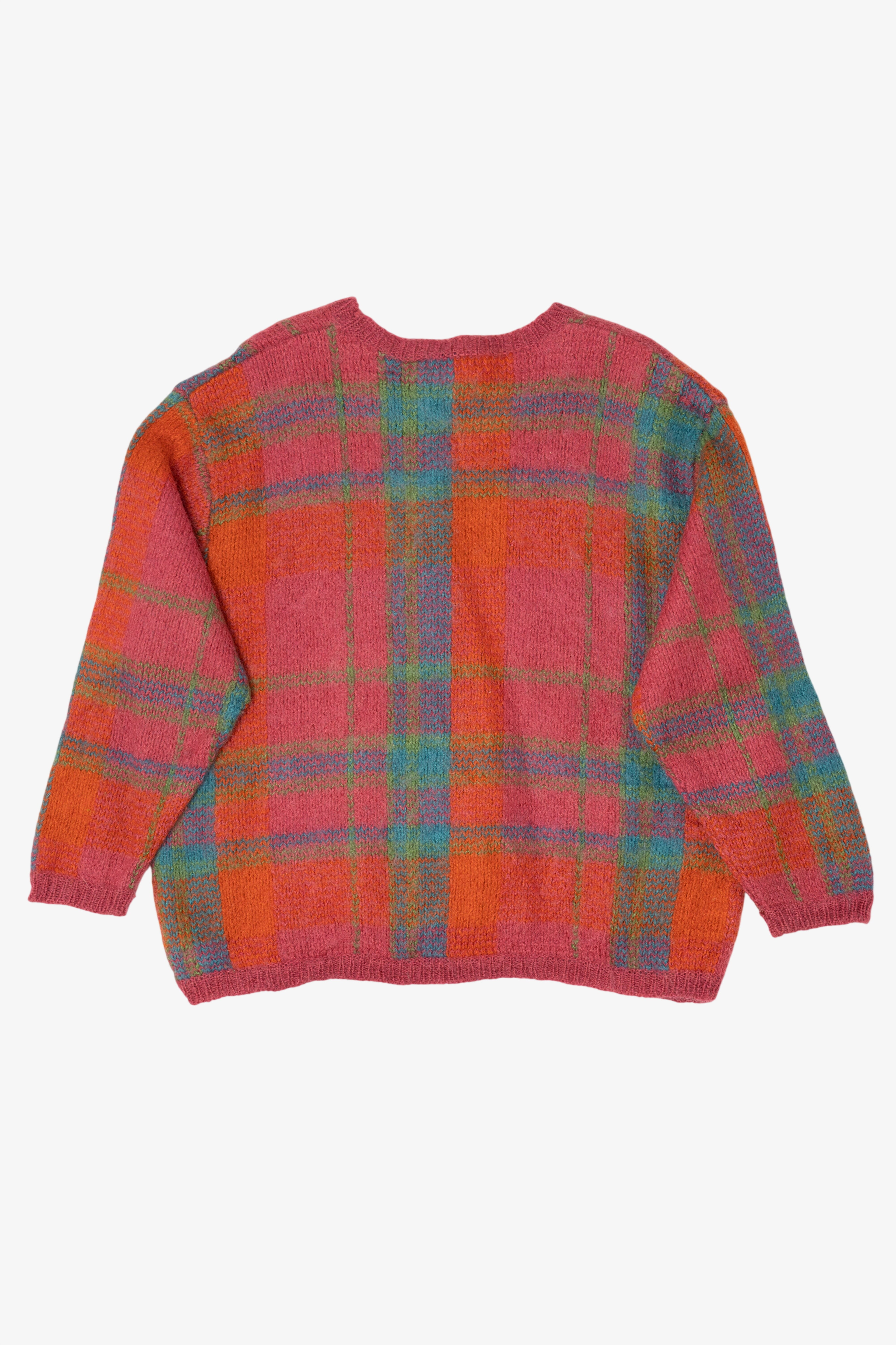 Vintage Gallagher Rainbow Plaid Sweater(1980s)
