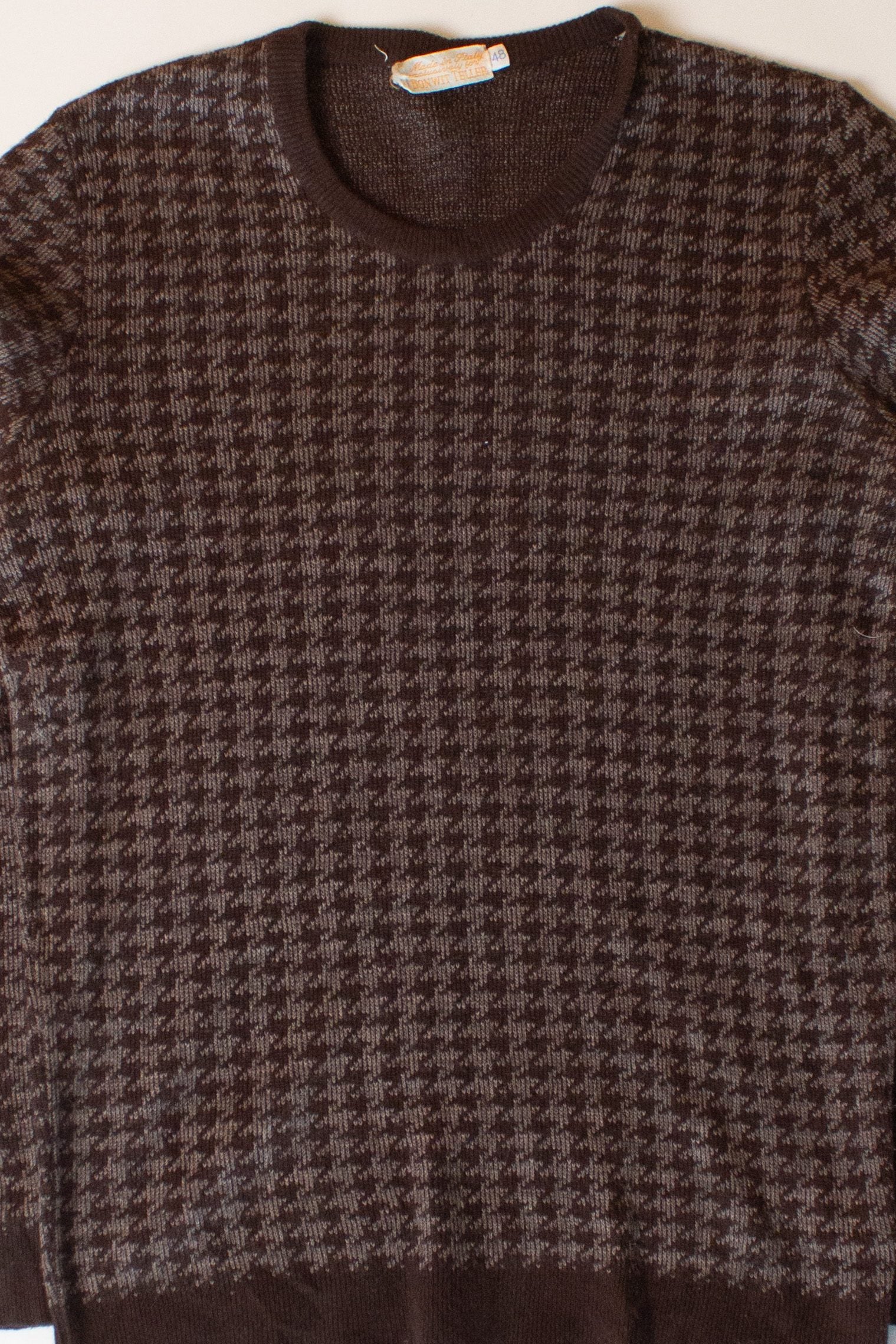 Vintage Bonwit Teller Houndstooth Sweater (1980s)