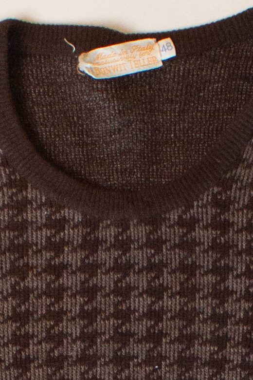 Vintage Bonwit Teller Houndstooth Sweater (1980s)