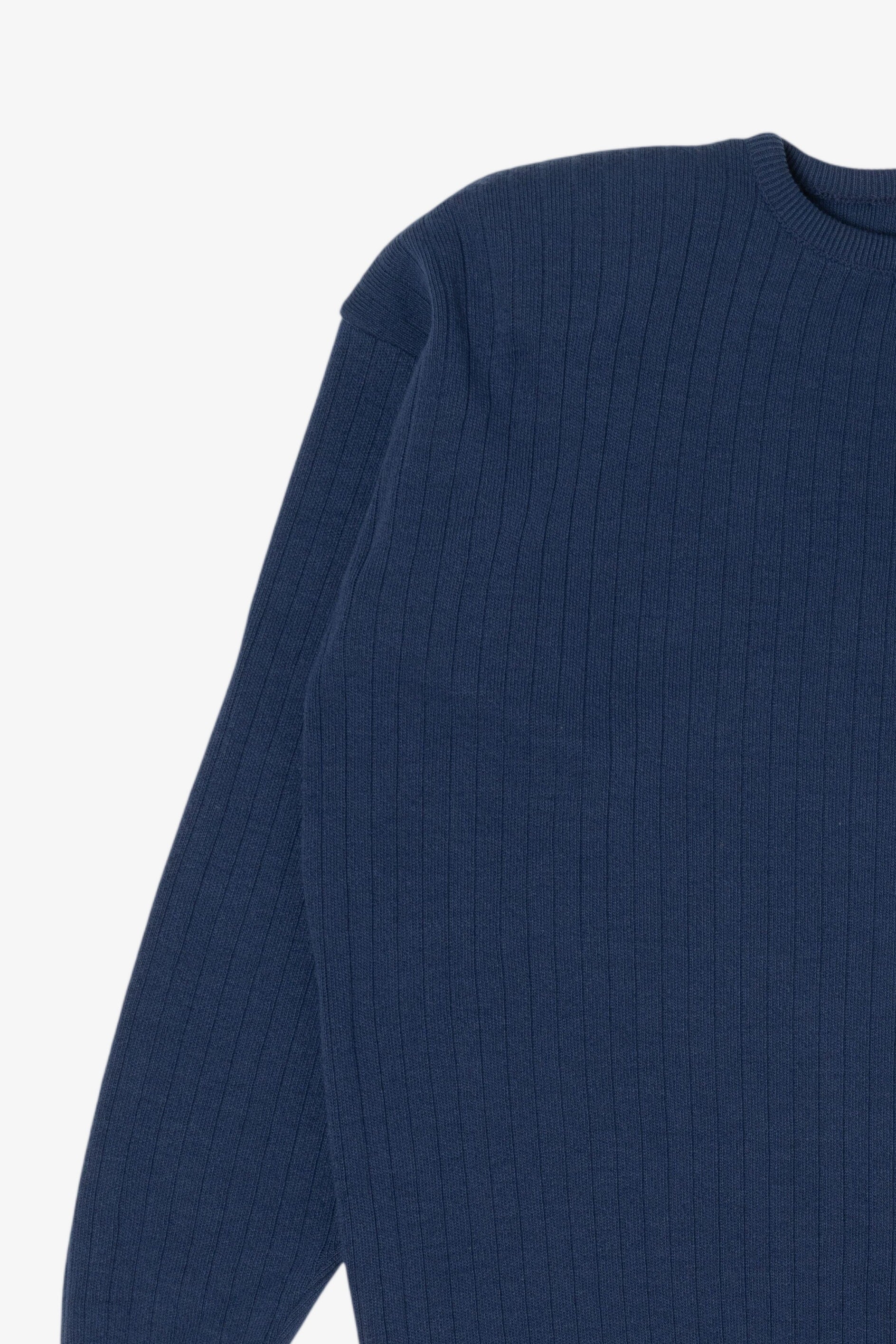 Vintage Navy Blue Sweetree Ribbed Sweater (1980s)