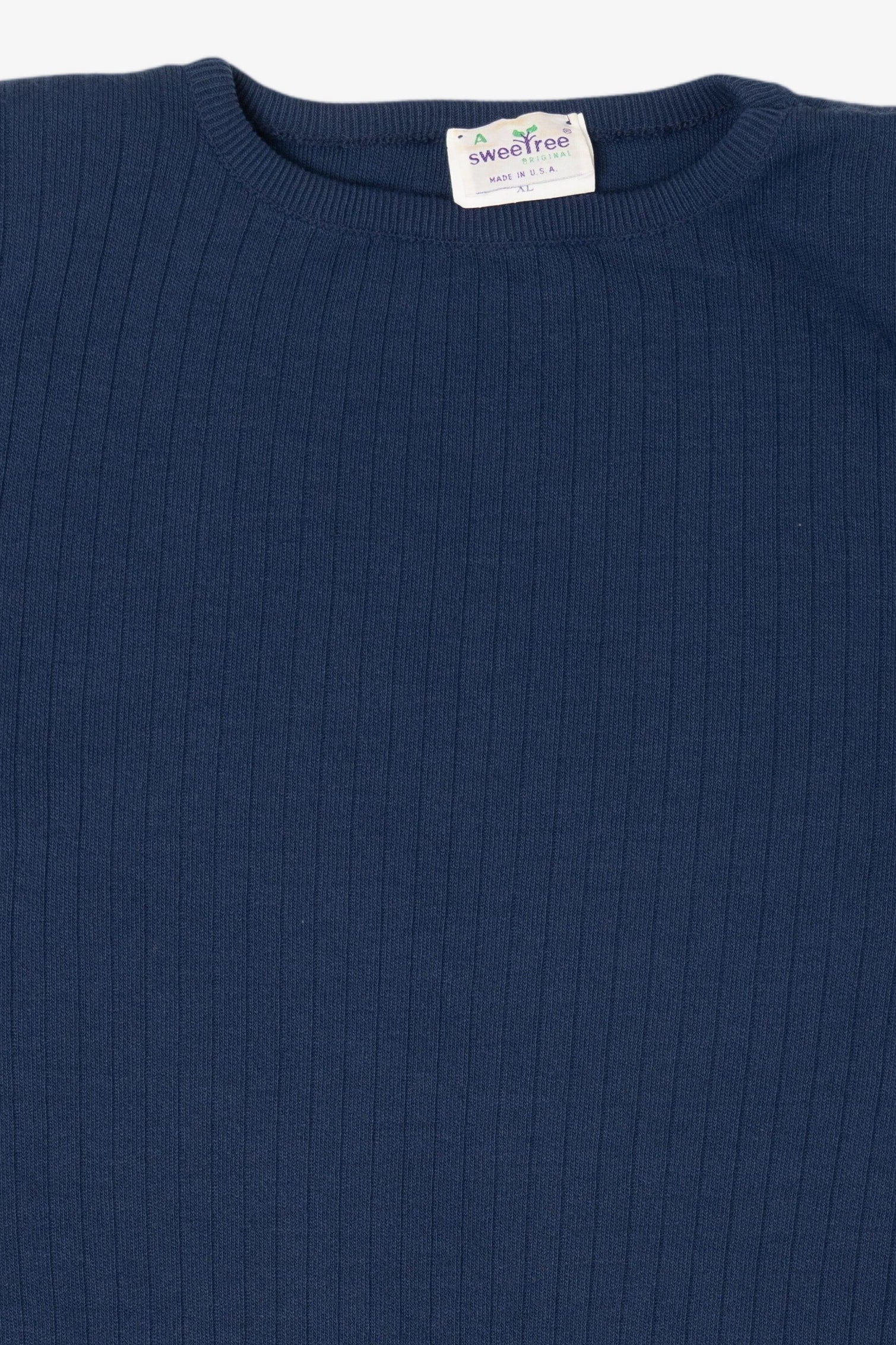 Vintage Navy Blue Sweetree Ribbed Sweater (1980s)