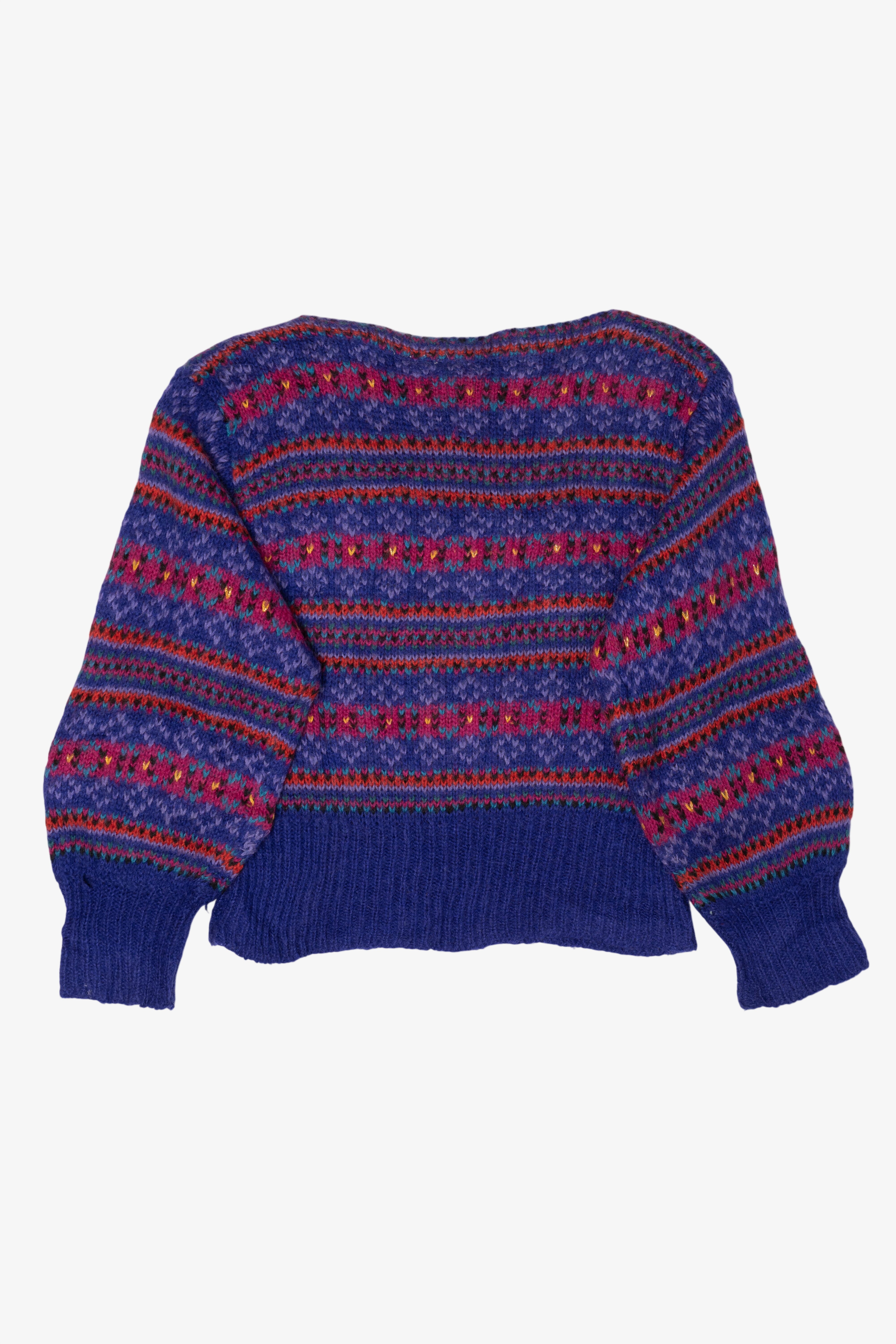 Vintage Purple Mirage Sweater (1980s)