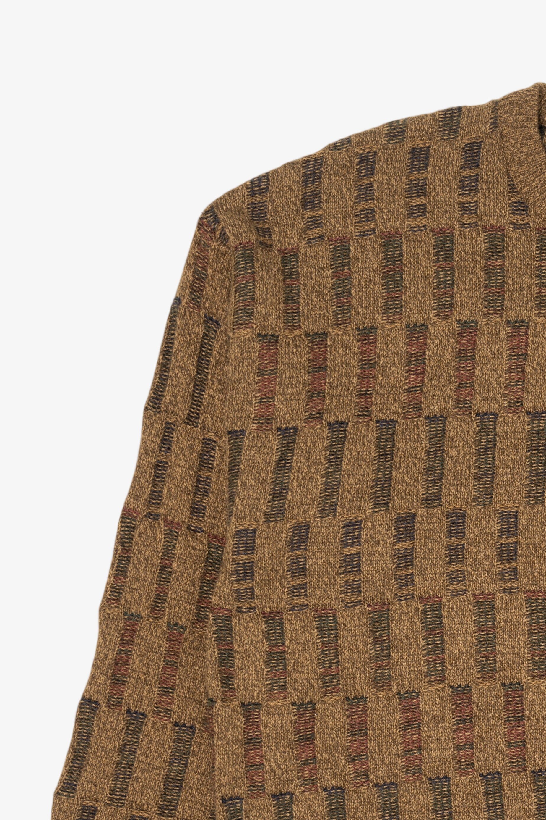 Vintage Brown Towncraft Knit Textured Sweater (1990s)