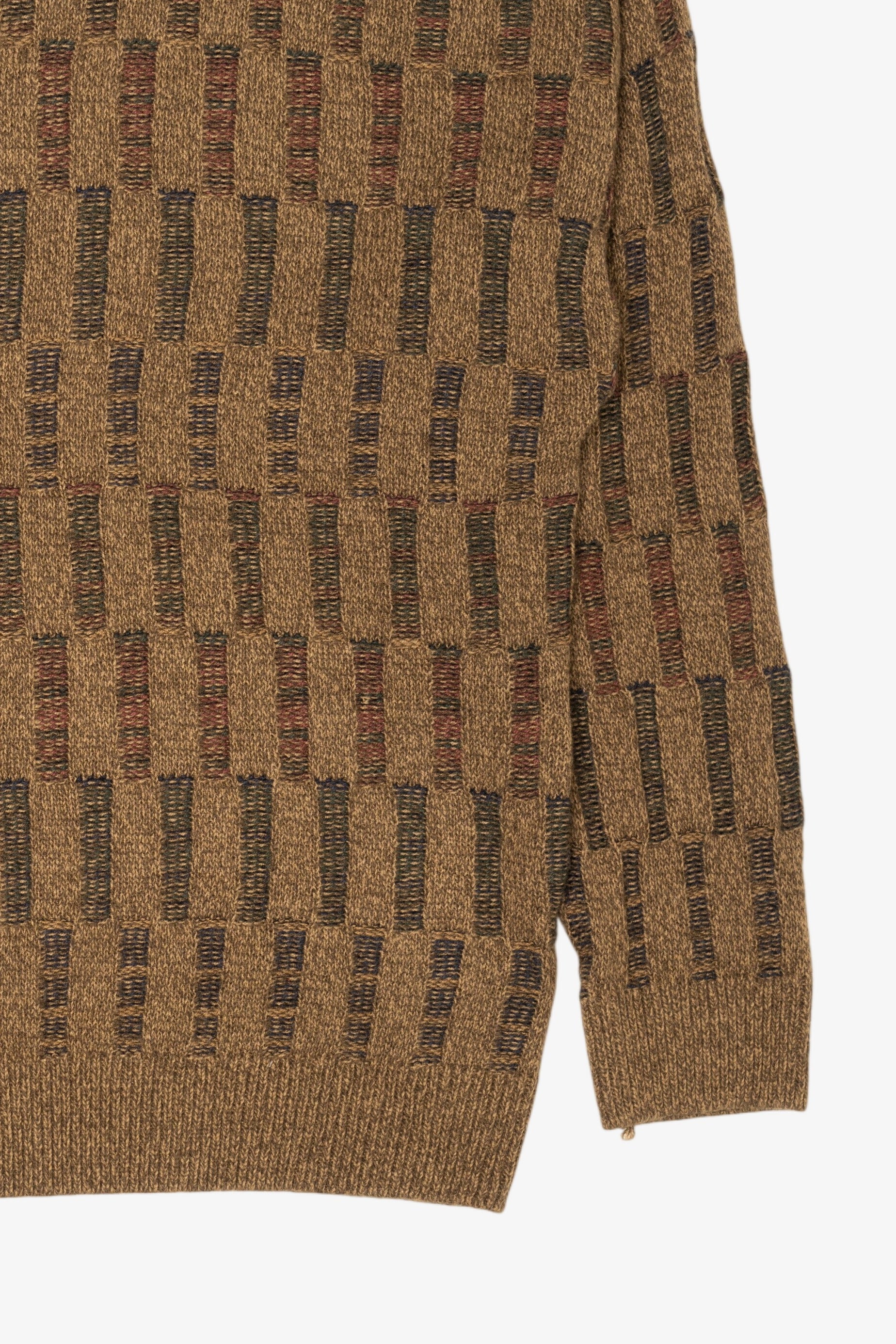 Vintage Brown Towncraft Knit Textured Sweater (1990s)