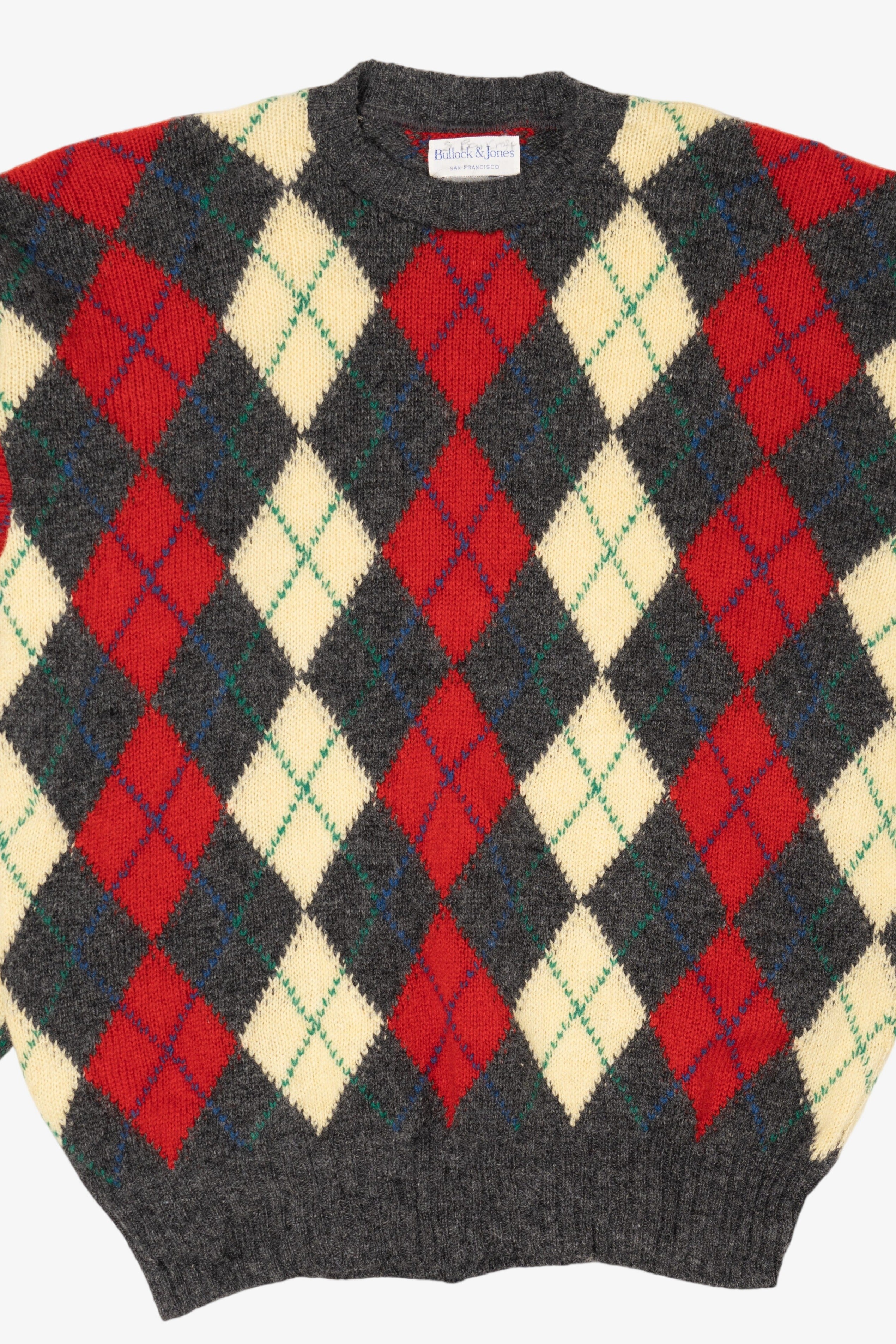 Vintage Bullock & Jones Argyle Sweater (1980s)