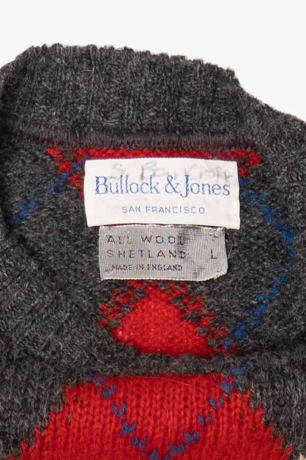 Vintage Bullock & Jones Argyle Sweater (1980s)
