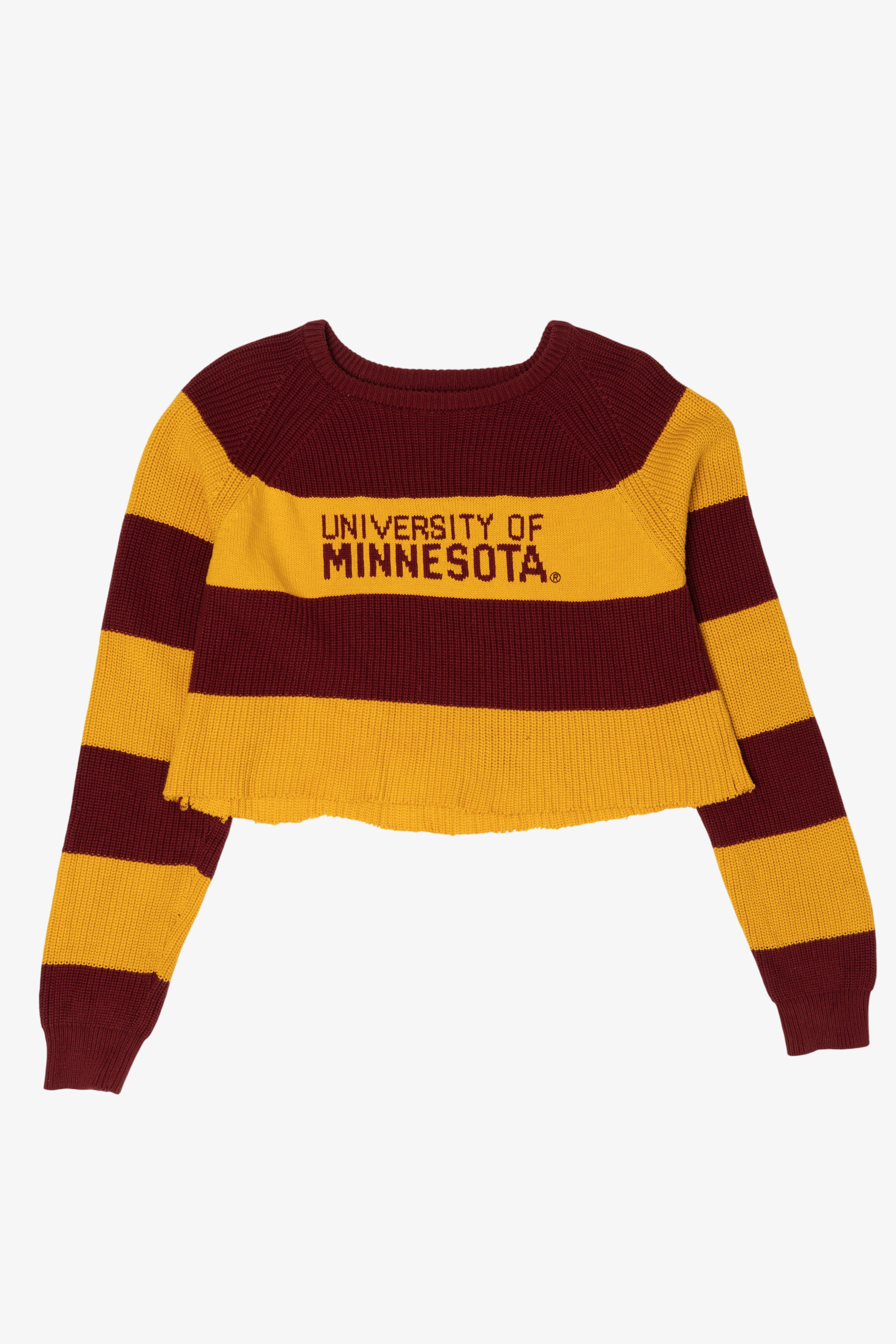 University Of Minnesota Striped Cutoff Sweater (2010s)