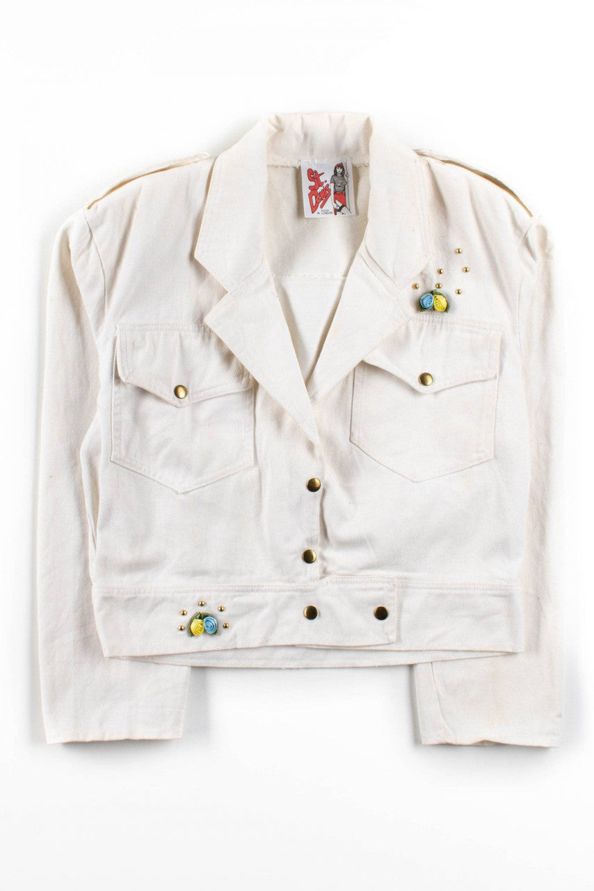 Vintage Floral Denim Jacket 1194