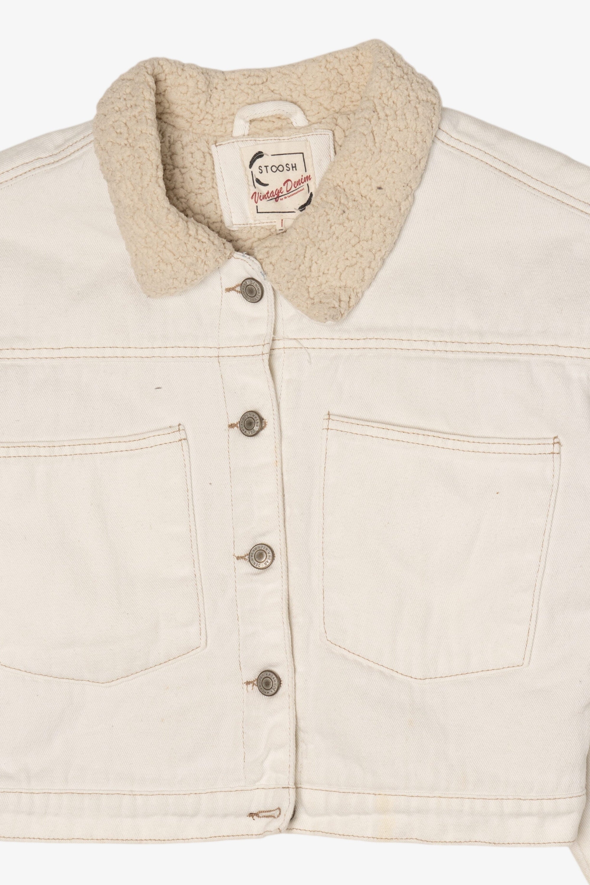 Vintage Y2k Stoosh White Denim Jacket (2000s)