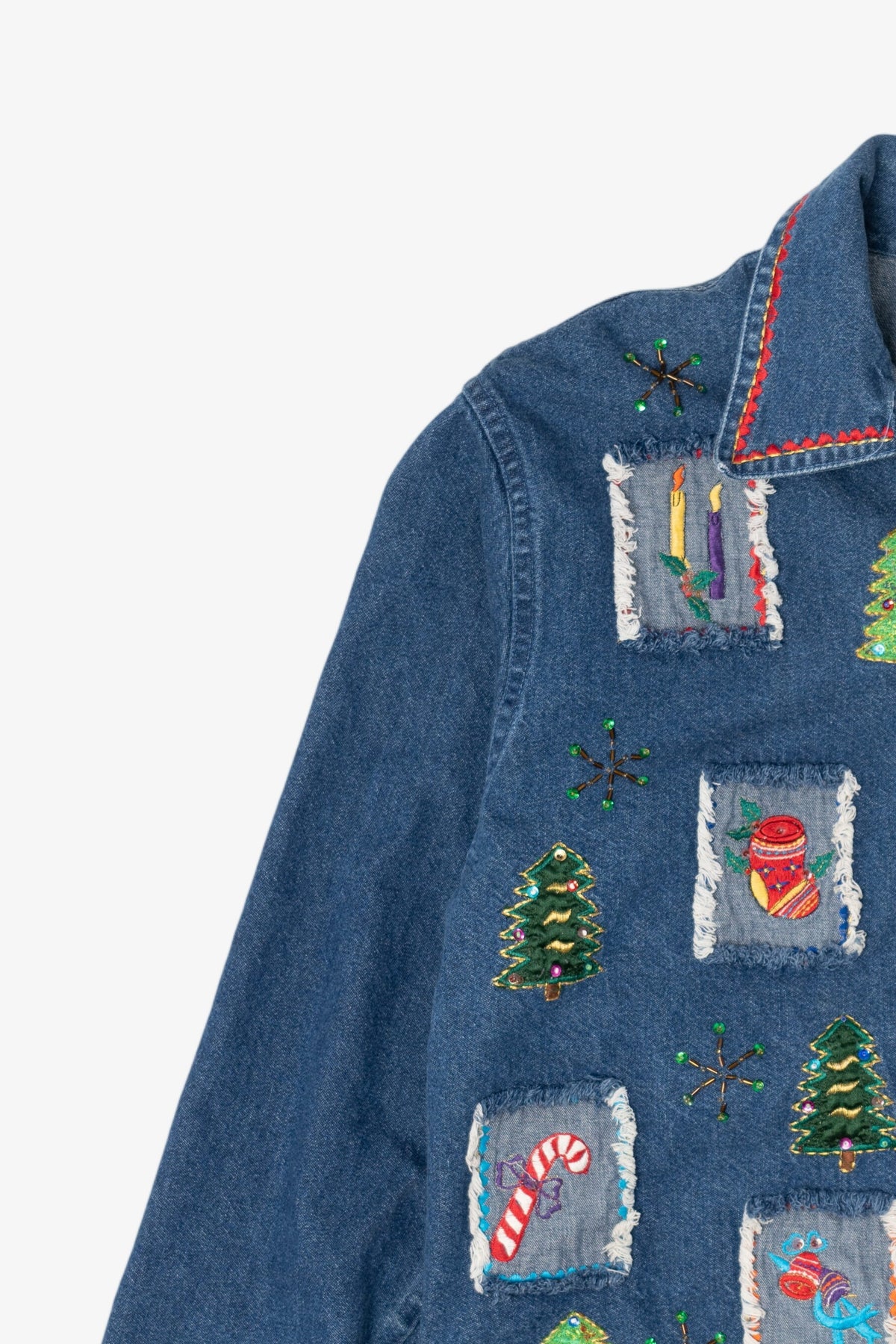 Vintage New Directions Christmas Denim Jacket (1990s)