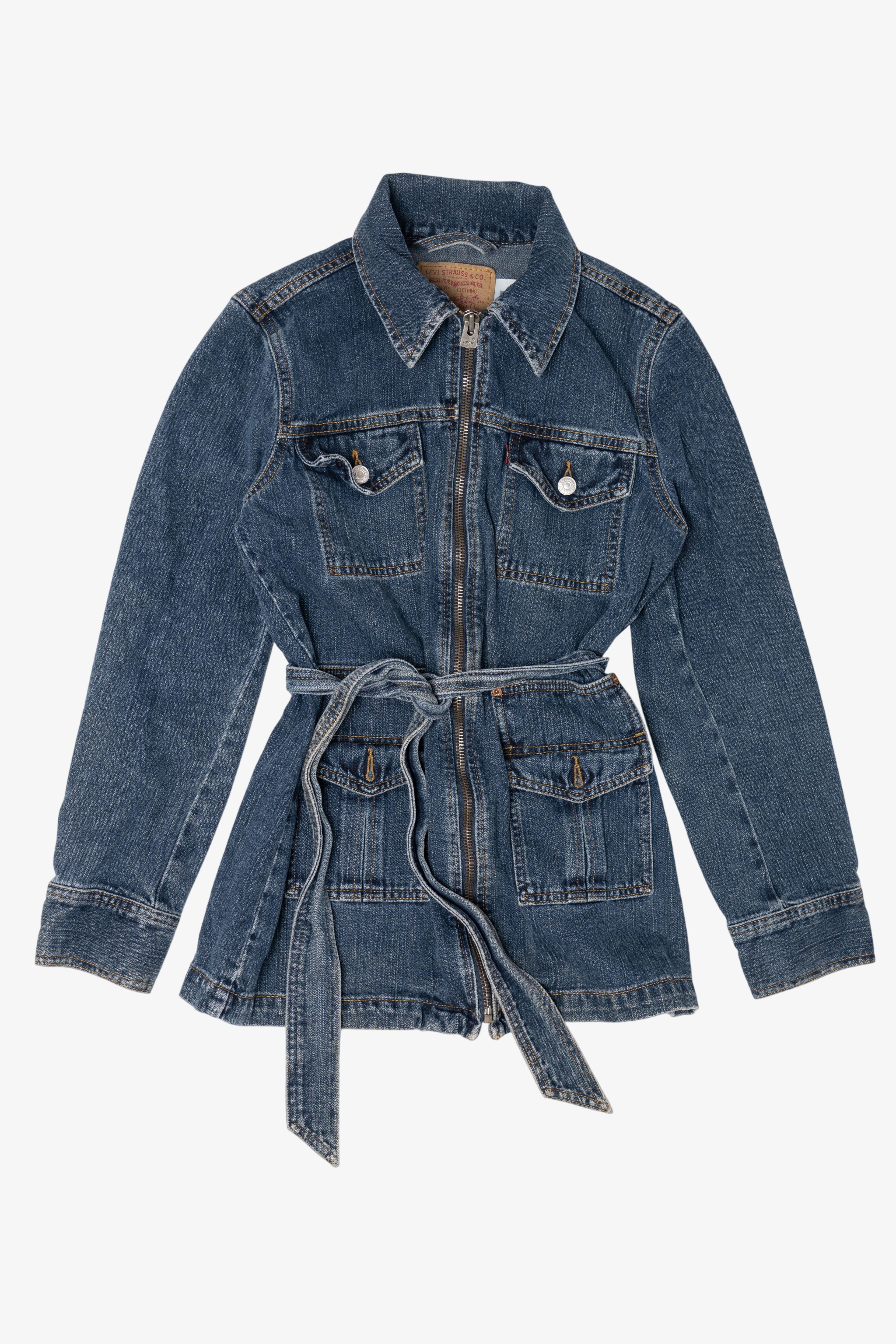 Vintage Levi's Full Zip With Belt Denim Jacket (1990s)