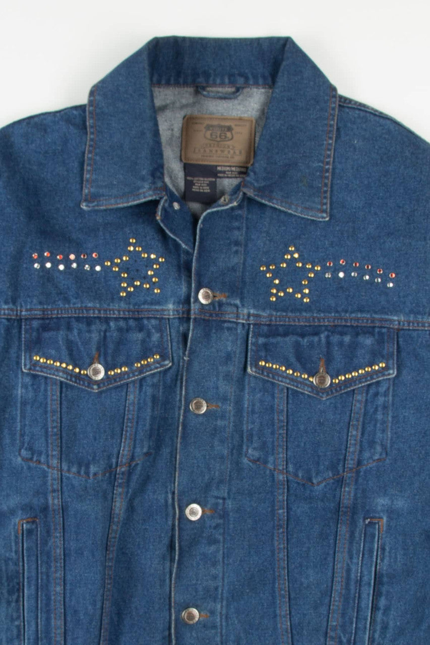 Route 66 Bedazzled Denim Jacket