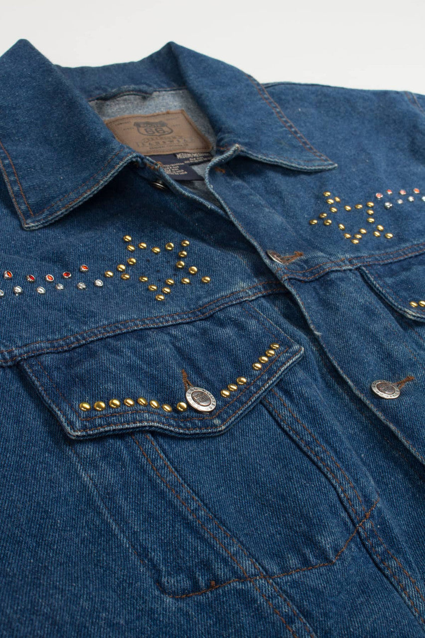 Route 66 Bedazzled Denim Jacket