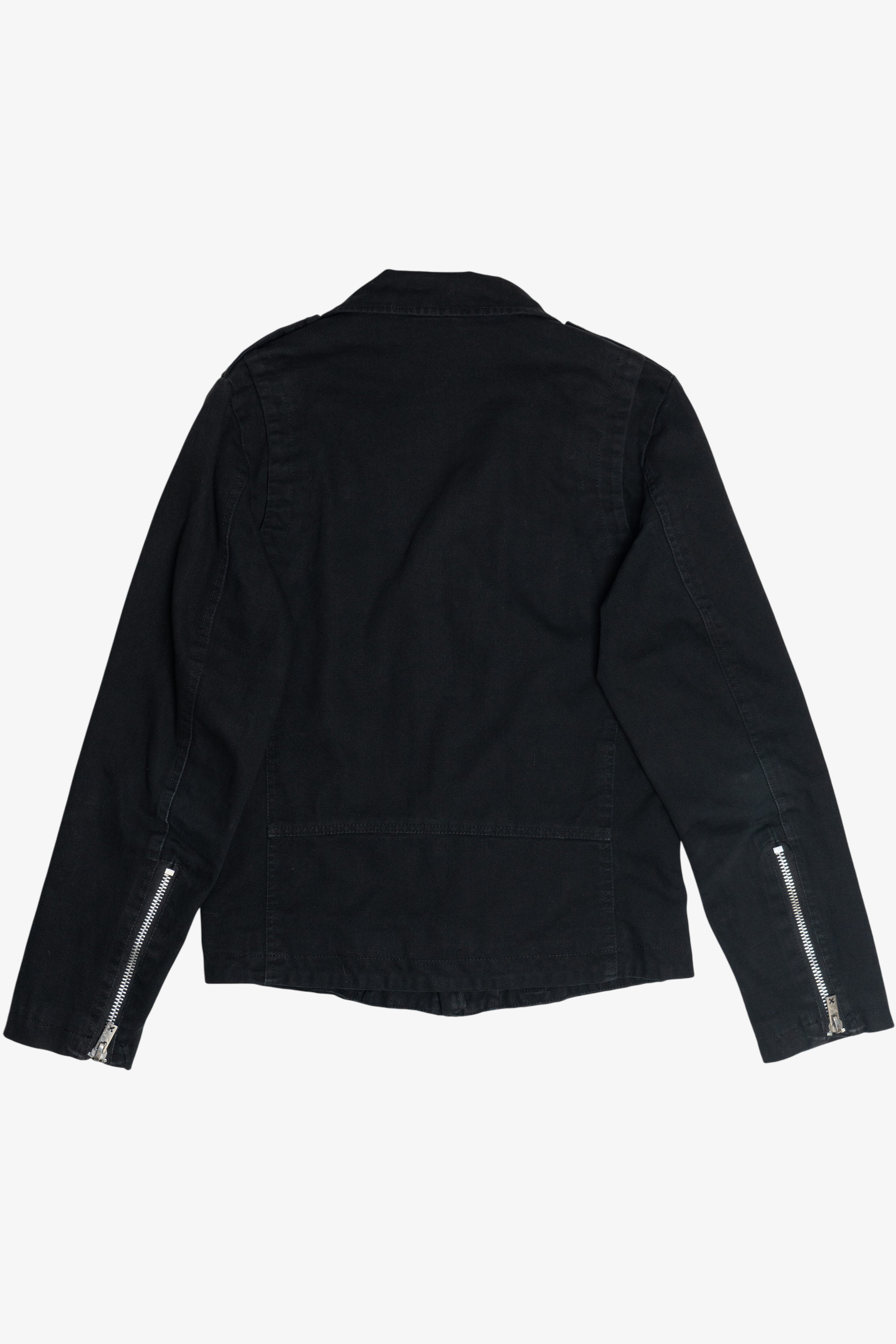 Vintage Black Tripp NYC Denim Motorcycle Jacket (2000s)