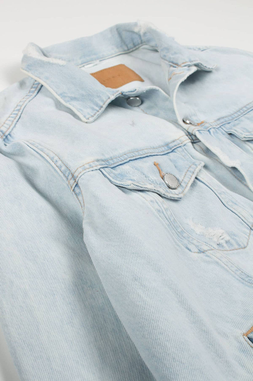 Distressed Denim Jacket 1373