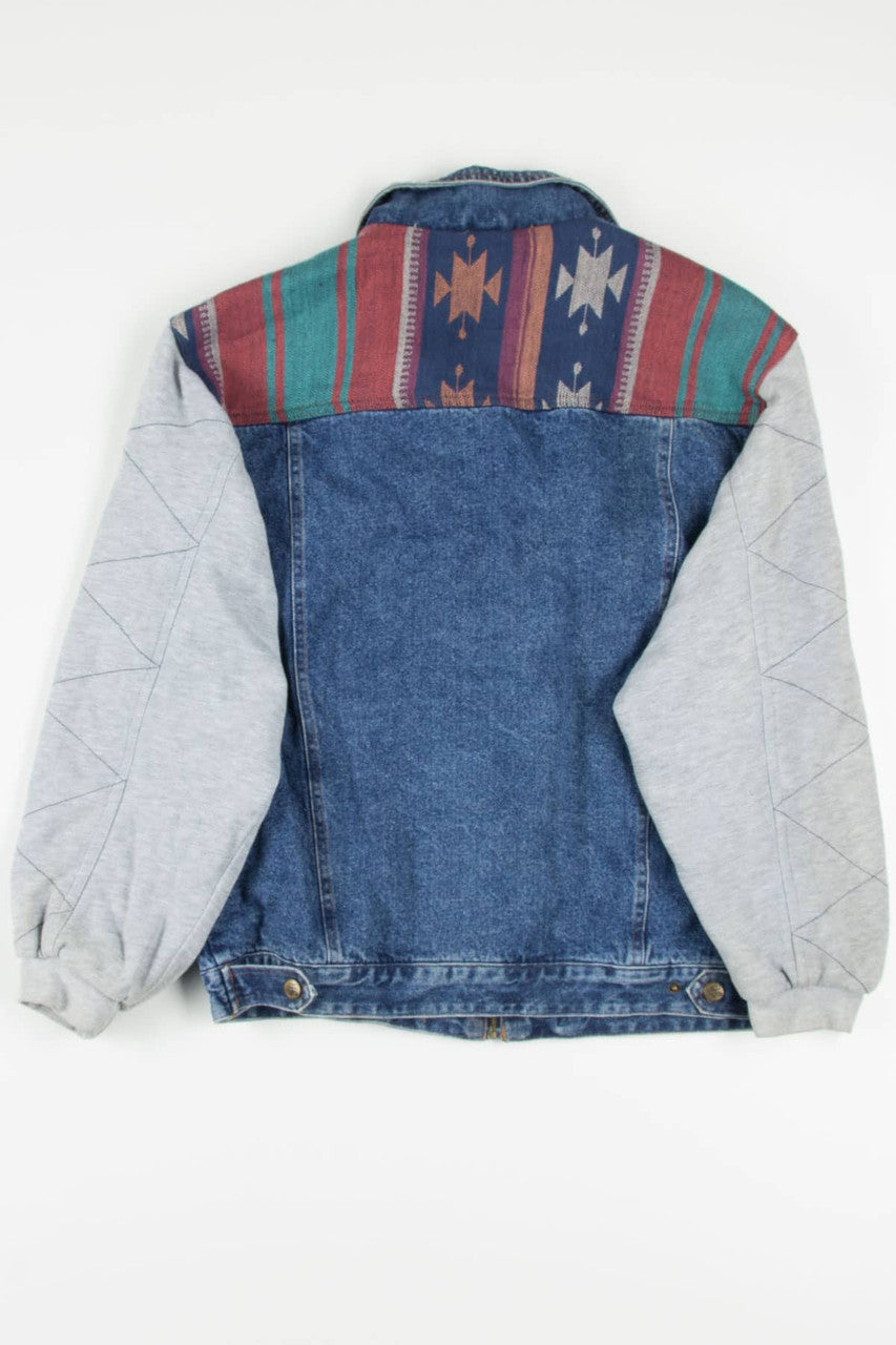 Vintage Inset Blanket Detail Denim Jacket 1386
