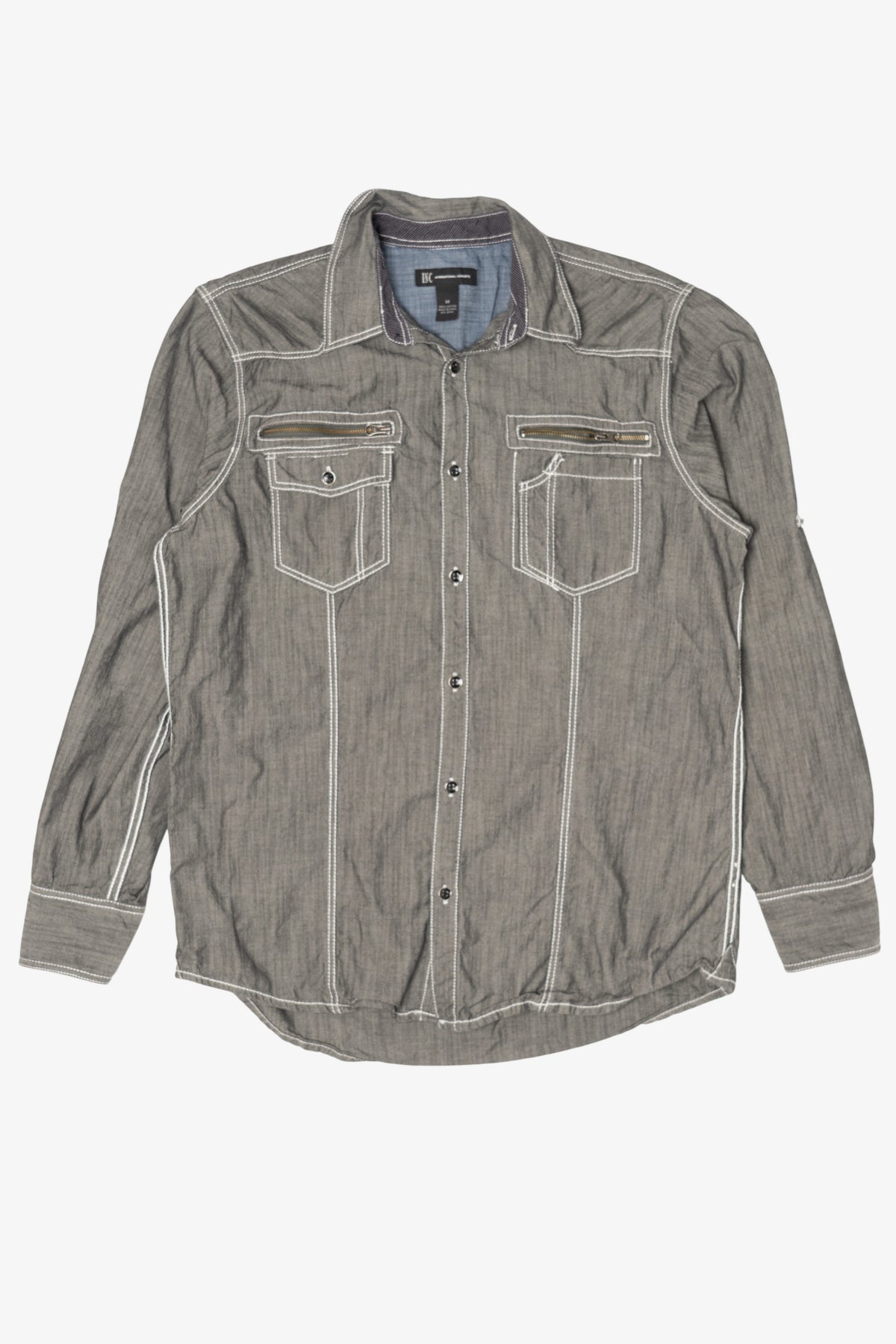 Vintage Gray International Concepts Denim Jacket (2000s)