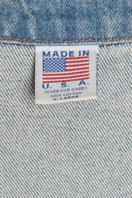 Vintage "ADAC" Embossed Logo Denim Jacket