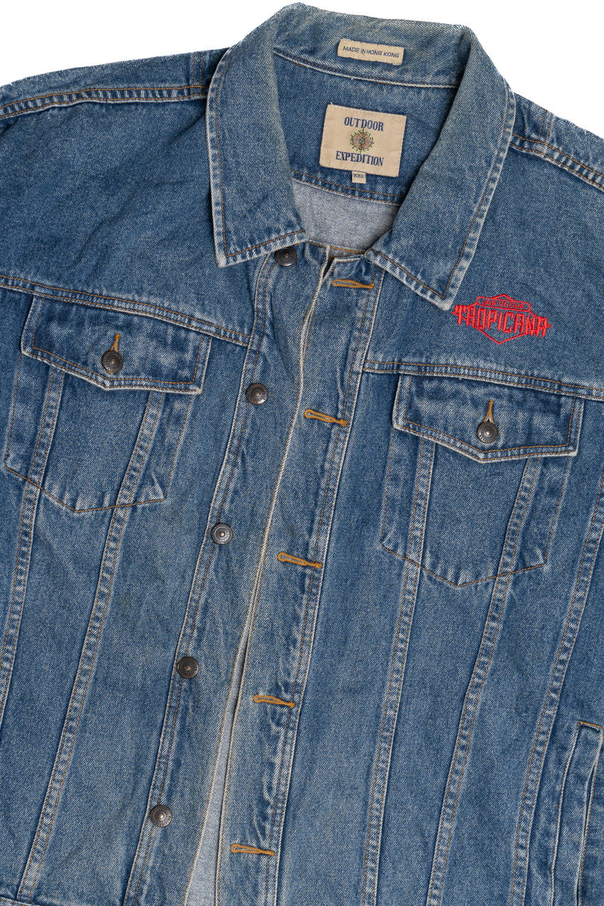 Vintage "Las Vegas Tropicana" Embroidered Logo Denim Jacket