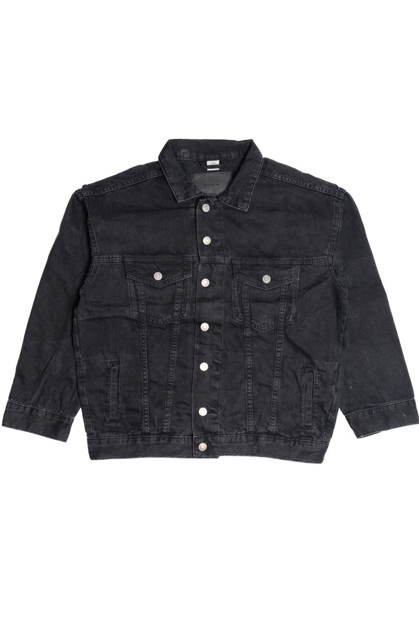 Upcycled Harley Davidson "Smoky Mountain" Back Patch Black Denim Jacket