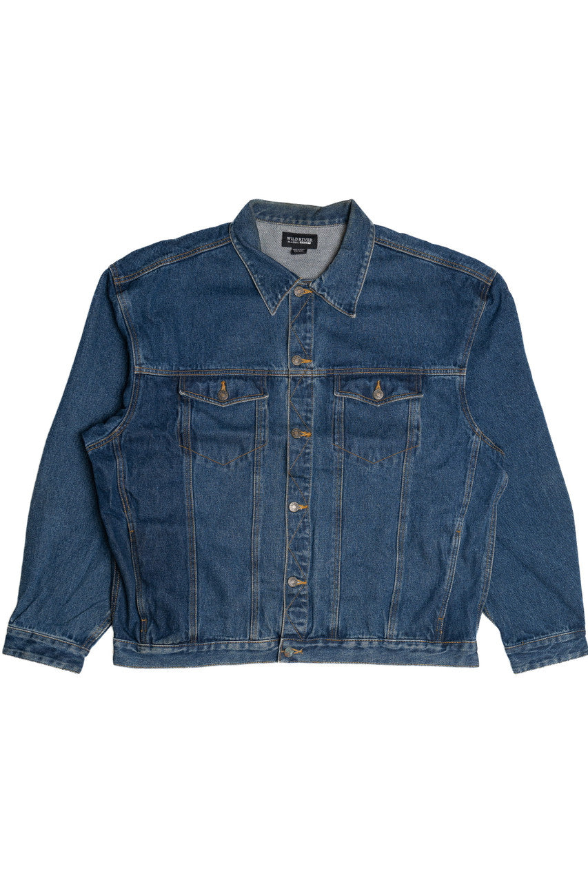 Upcycled Harley Davidson "50th Anniversary" Amarillo, Texas Back Patch Denim Jacket