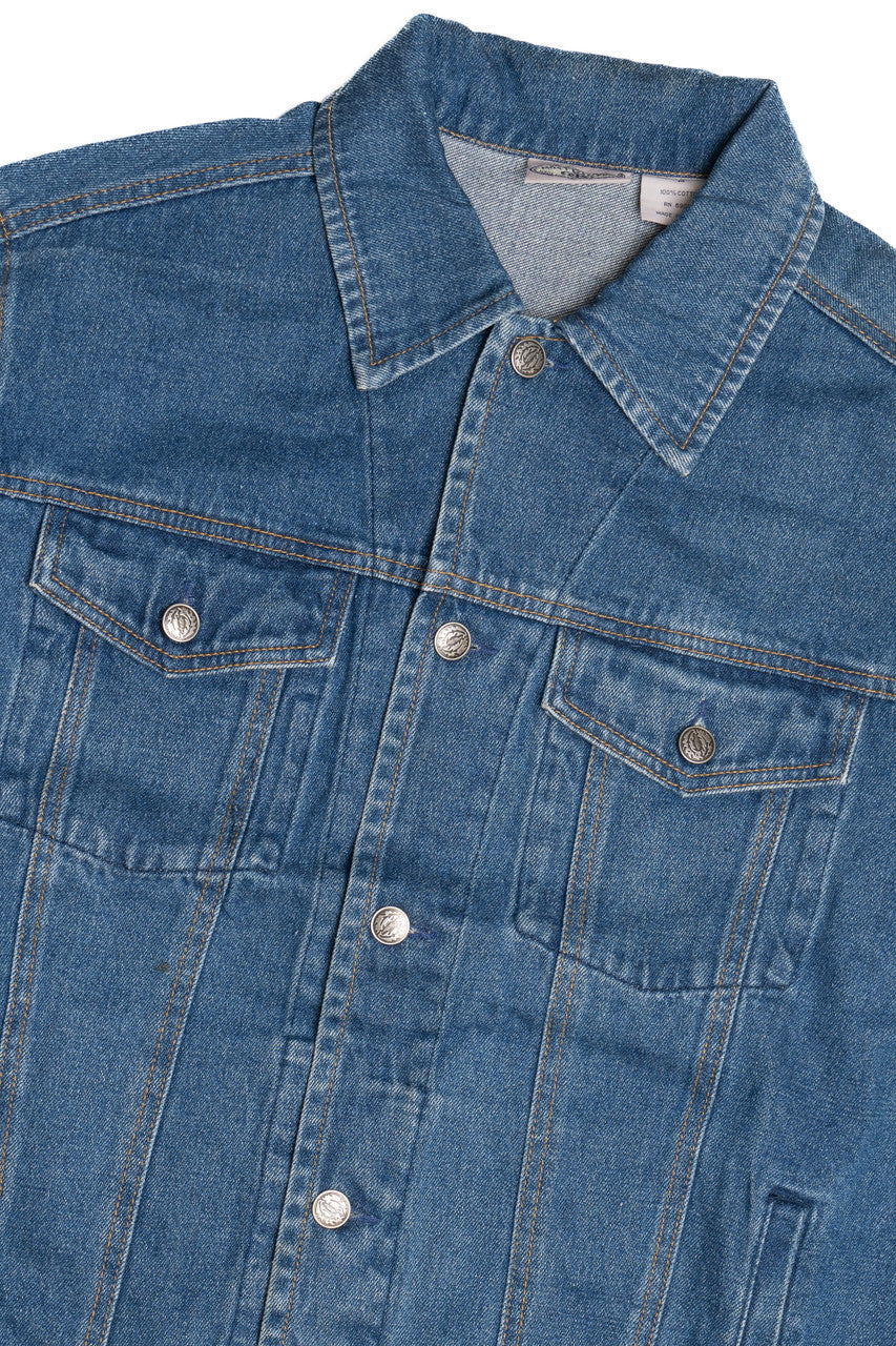 Upcycled Harley Davidson Dragon Back Patch Denim Jacket