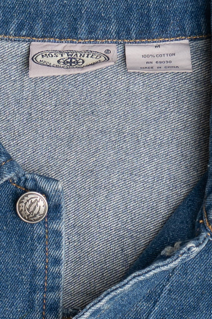 Upcycled Harley Davidson Dragon Back Patch Denim Jacket