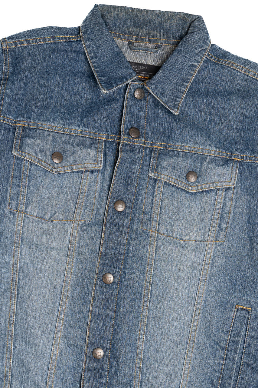 Upcycled Harley Davidson Atlanta Georgia Back Patch Denim Jacket 1606