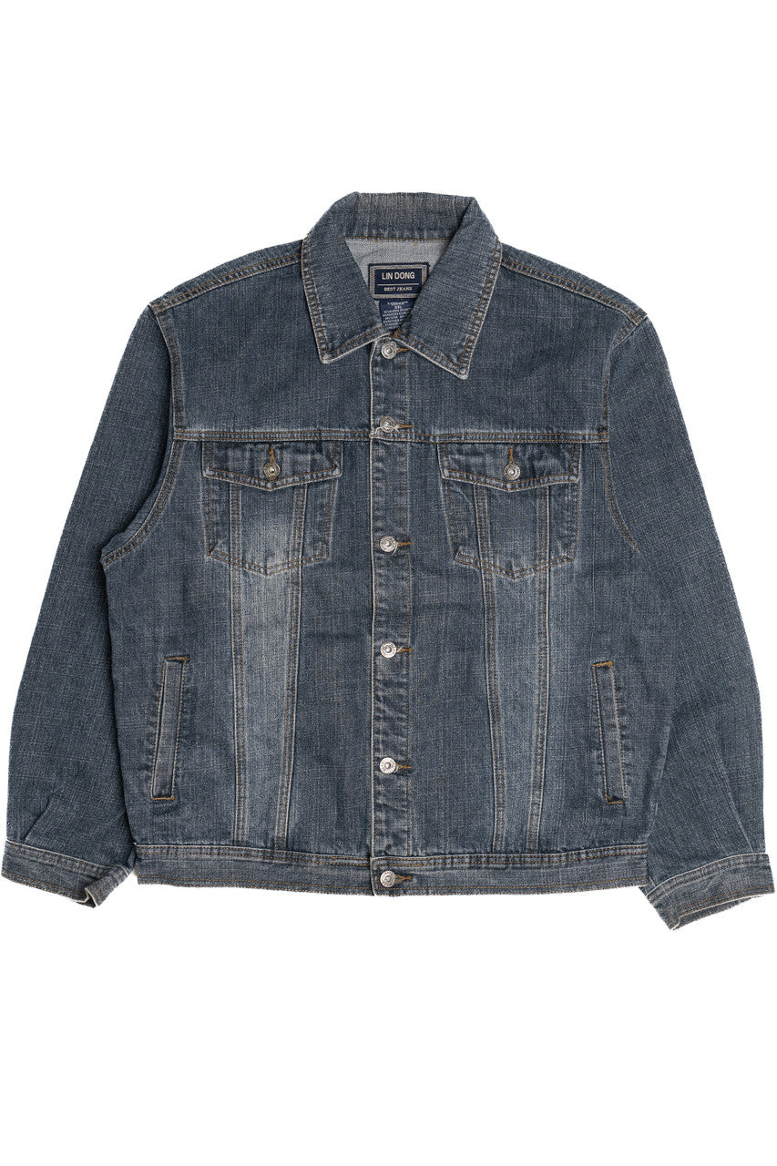 Upcycled Harley Davidson Back Patch Denim Jacket 1636