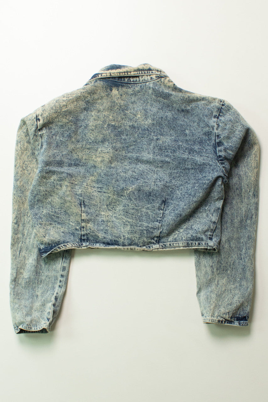 Vintage Joni Blair Cropped Denim Blazer (1980s)