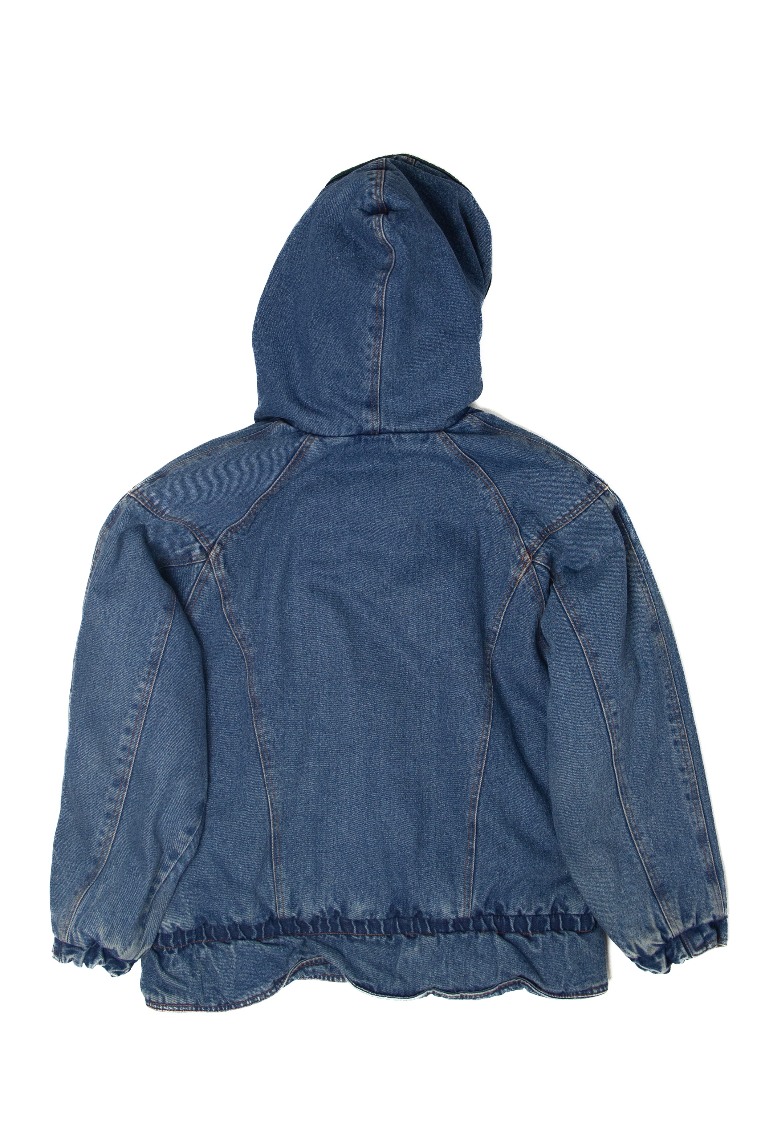 Vintage Rock Creek Hooded Plaid Denim Jacket (1990s)