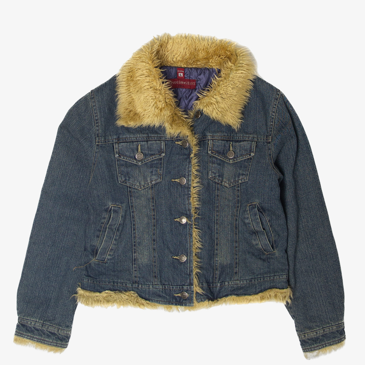 Vintage Y2k Faux Fur Trimmed Denim Jacket (2000s) – Ragstock