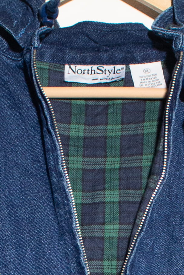 Vintage NorthStyle Hooded Denim Jacket (2000s)
