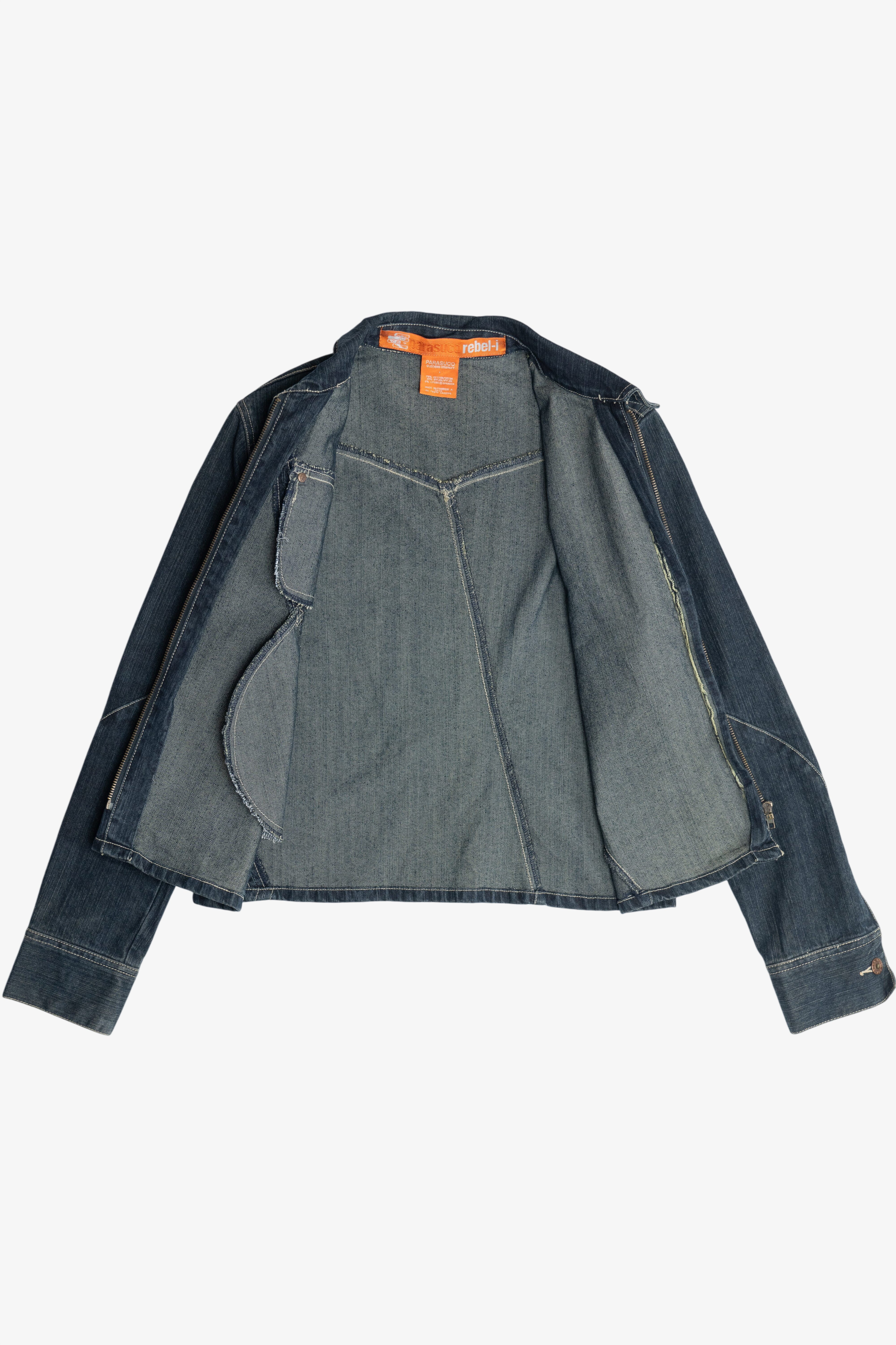 Vintage Y2K Parasuco Rebel-i Asymmetric Denim Jacket (2000s)