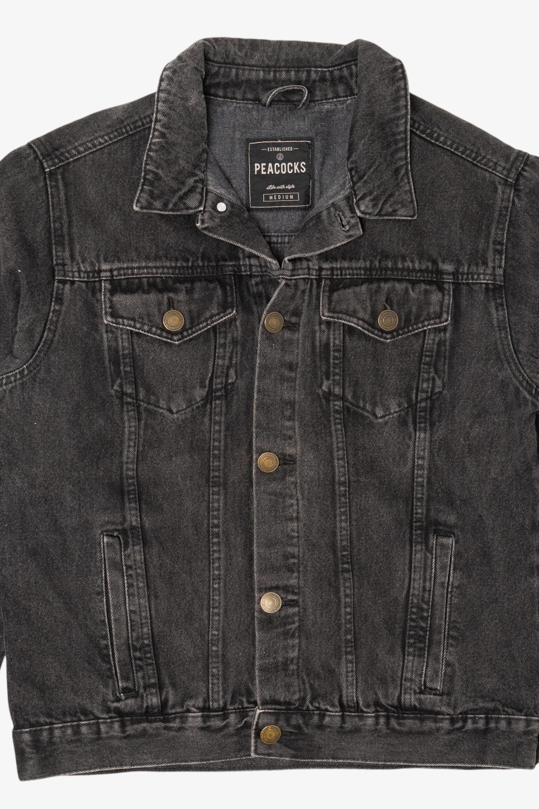 Harley Davidson "Big Moose" Portland Black Denim Jacket (2010s)