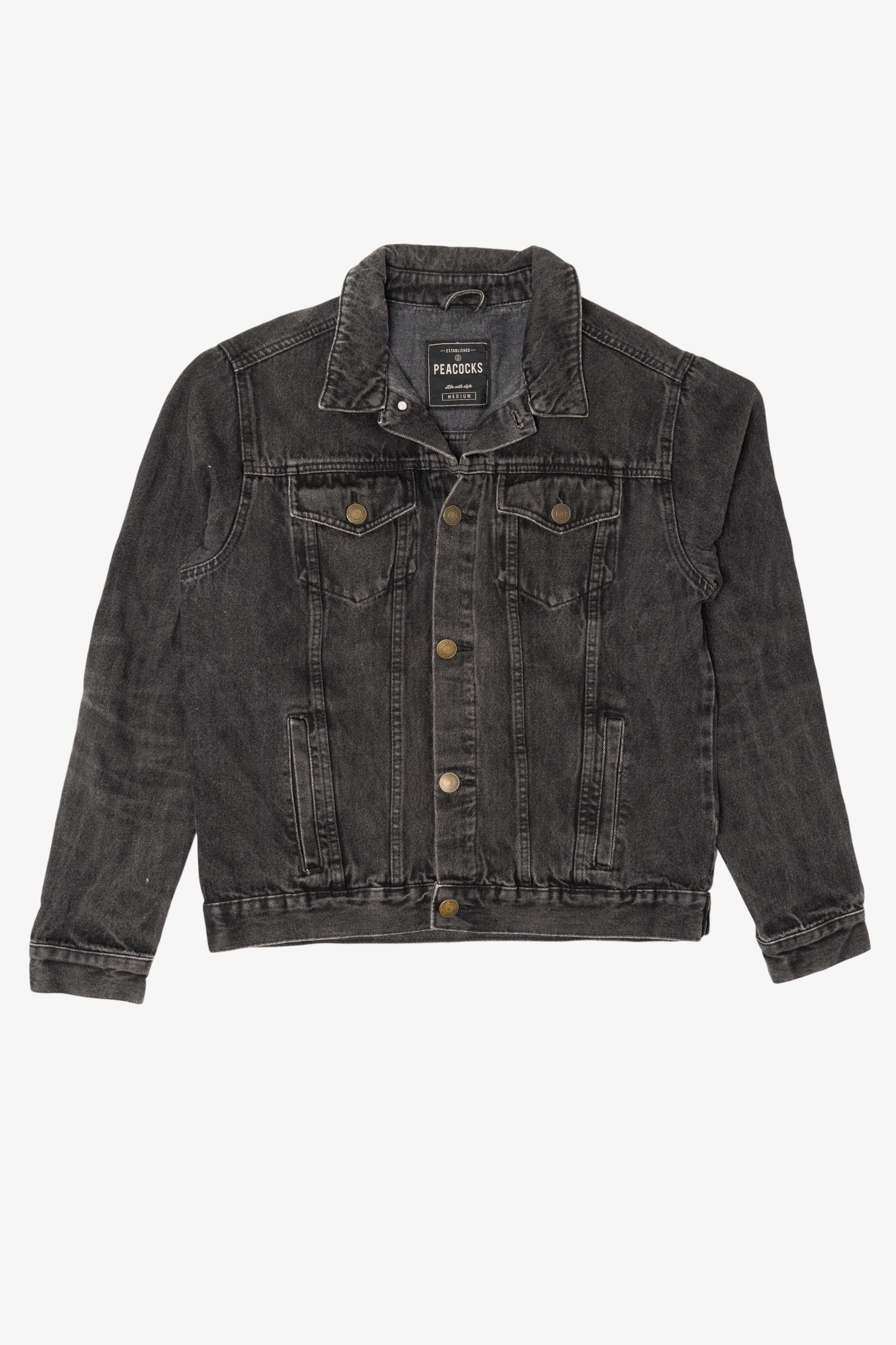 Harley Davidson "Big Moose" Portland Black Denim Jacket (2010s)