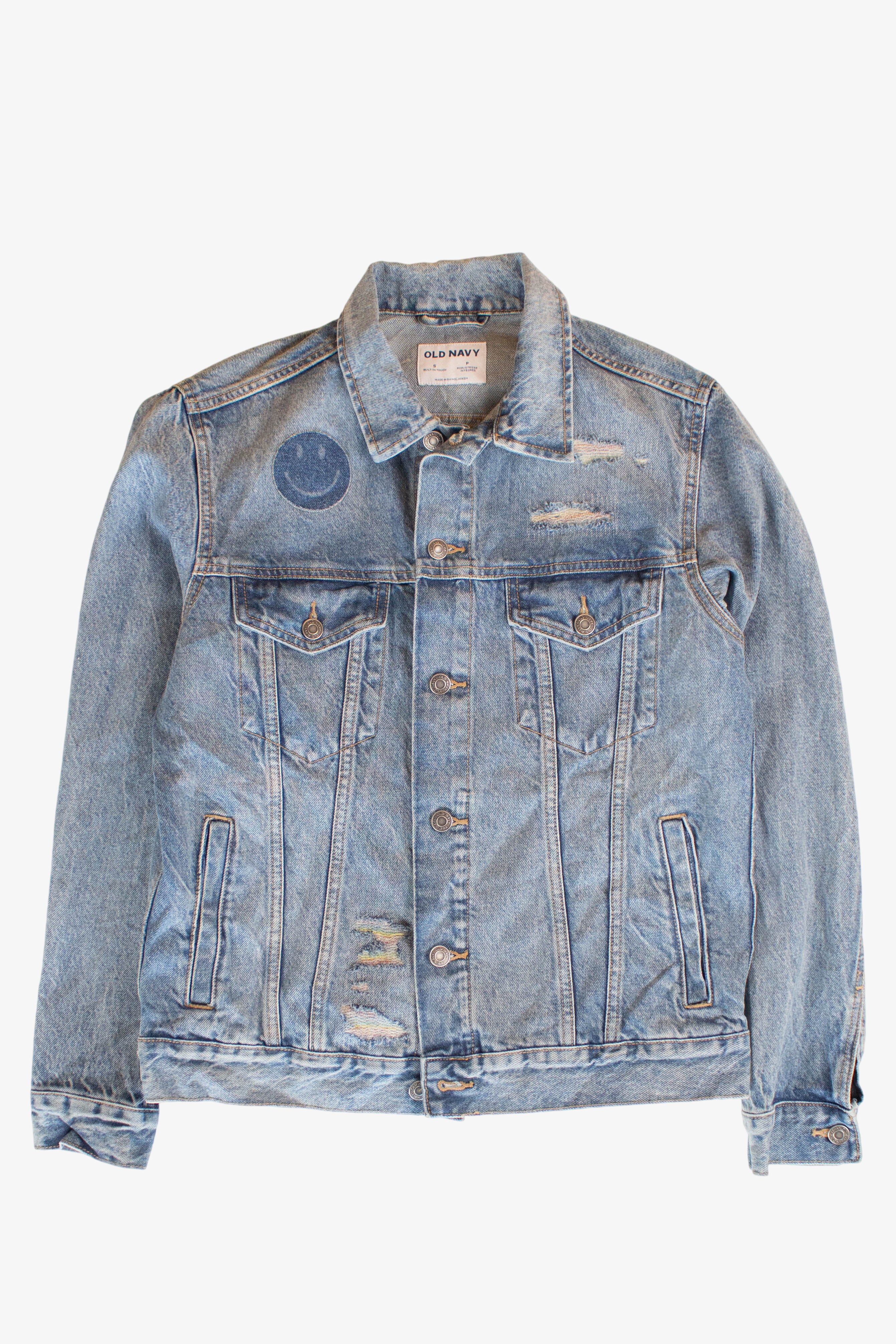 Old Navy Rainbow Distressed Denim Jacket (2010s)