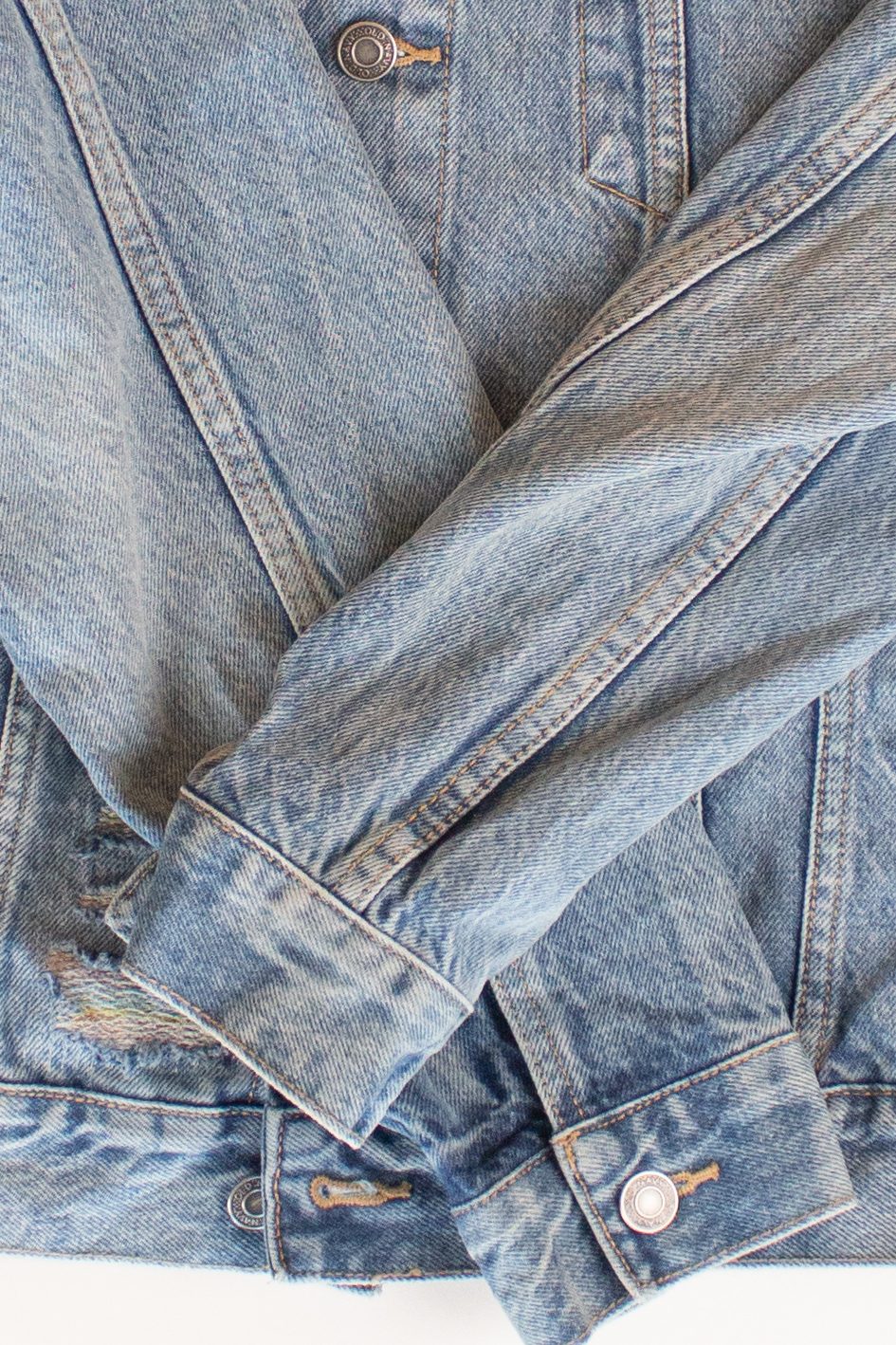 Old Navy Rainbow Distressed Denim Jacket (2010s)