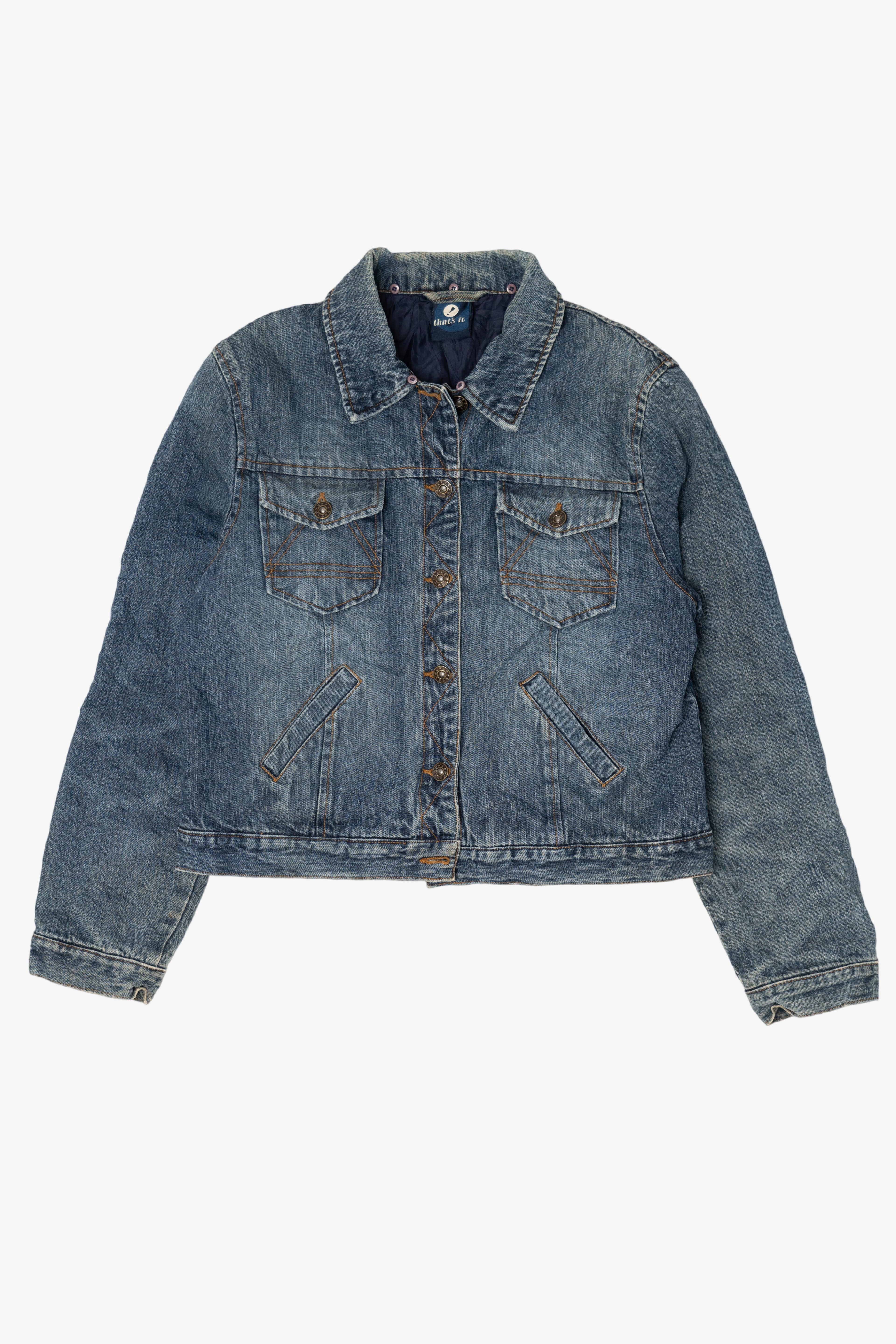 Vintage Blue That's It Quilted Lining Denim Jacket (2000s)