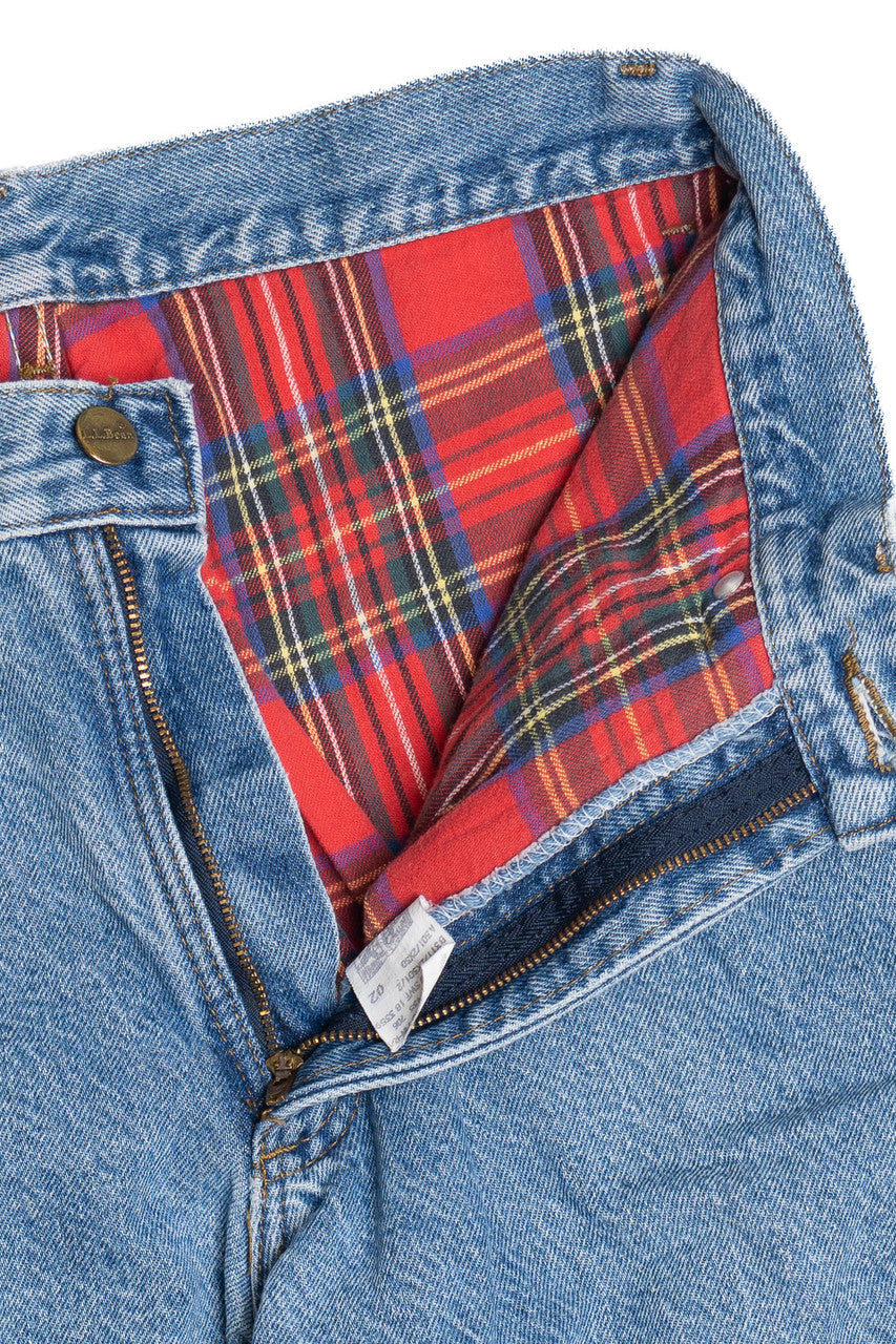 Vintage Flannel Lined L.L. Bean Denim Jeans (1990s)