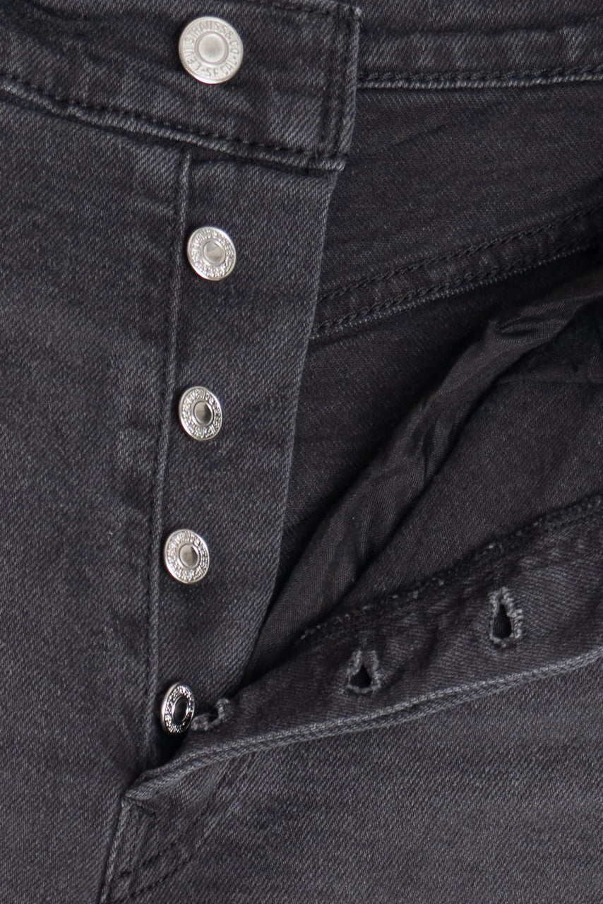 Levi's Ribcage Straight Ankle Faded Black Denim Jeans