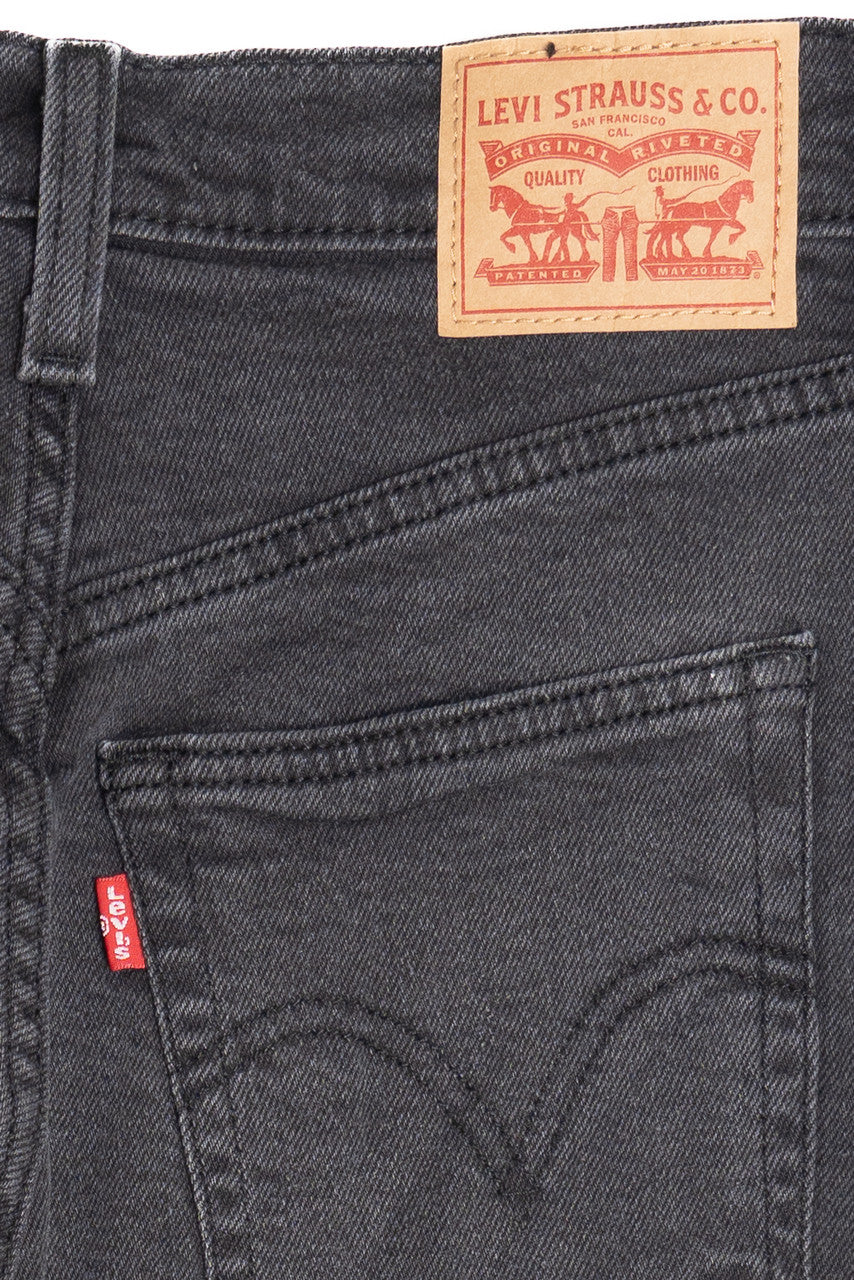 Levi's Ribcage Straight Ankle Faded Black Denim Jeans