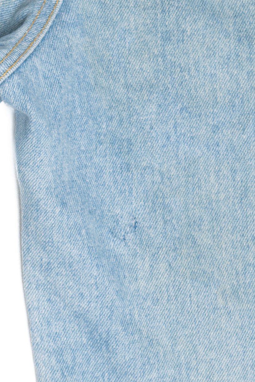 Vintage Hand Painted Memphis Design Doodle Art Denim Jeans (1990s)