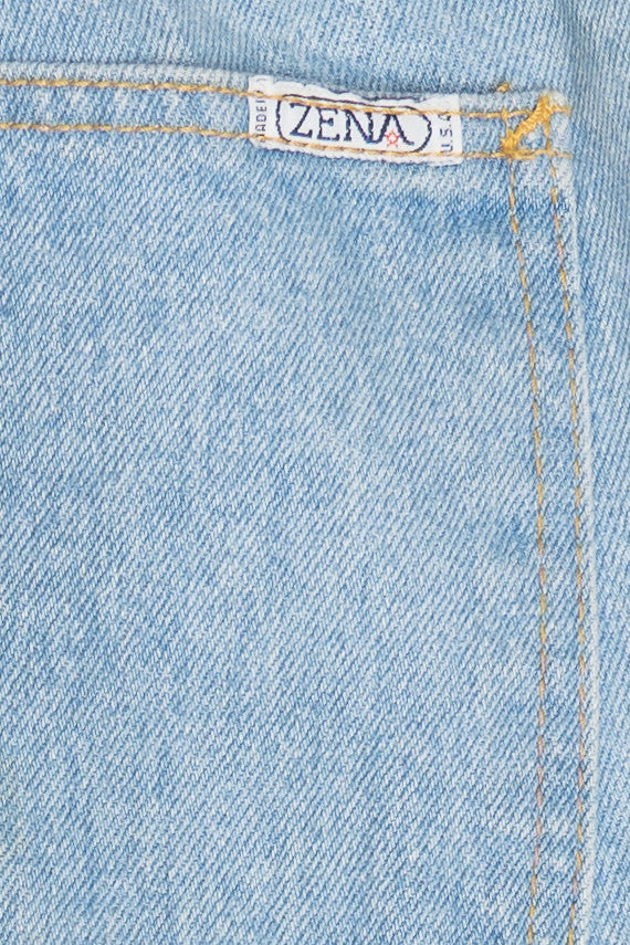 Vintage Hand Painted Memphis Design Doodle Art Denim Jeans (1990s)