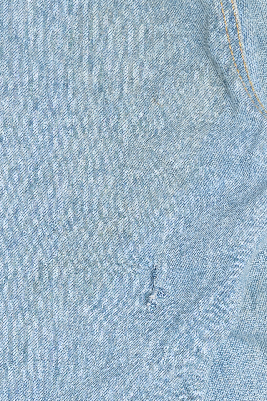 Vintage Hand Painted Memphis Design Doodle Art Denim Jeans (1990s)