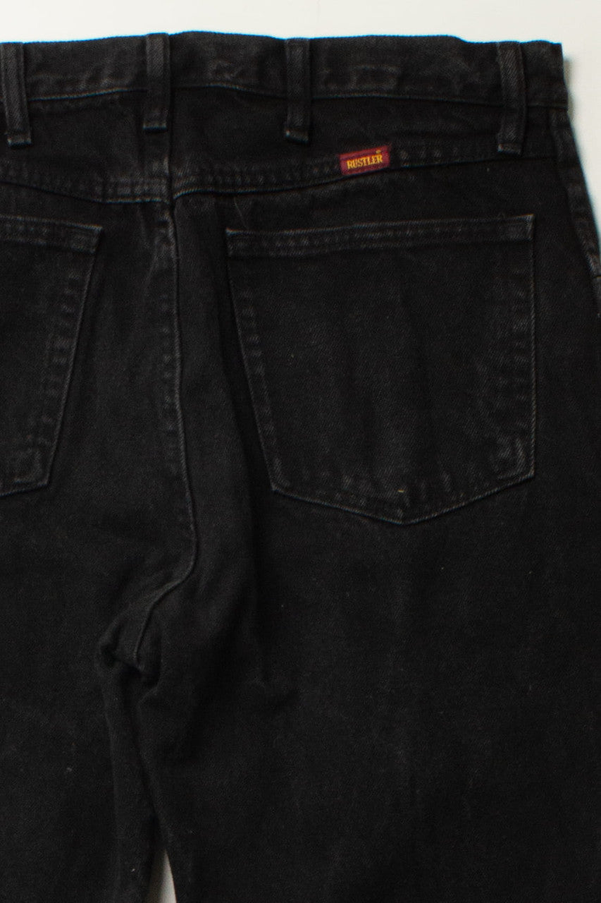 Vintage Black Rustler Denim Jeans (34x34)