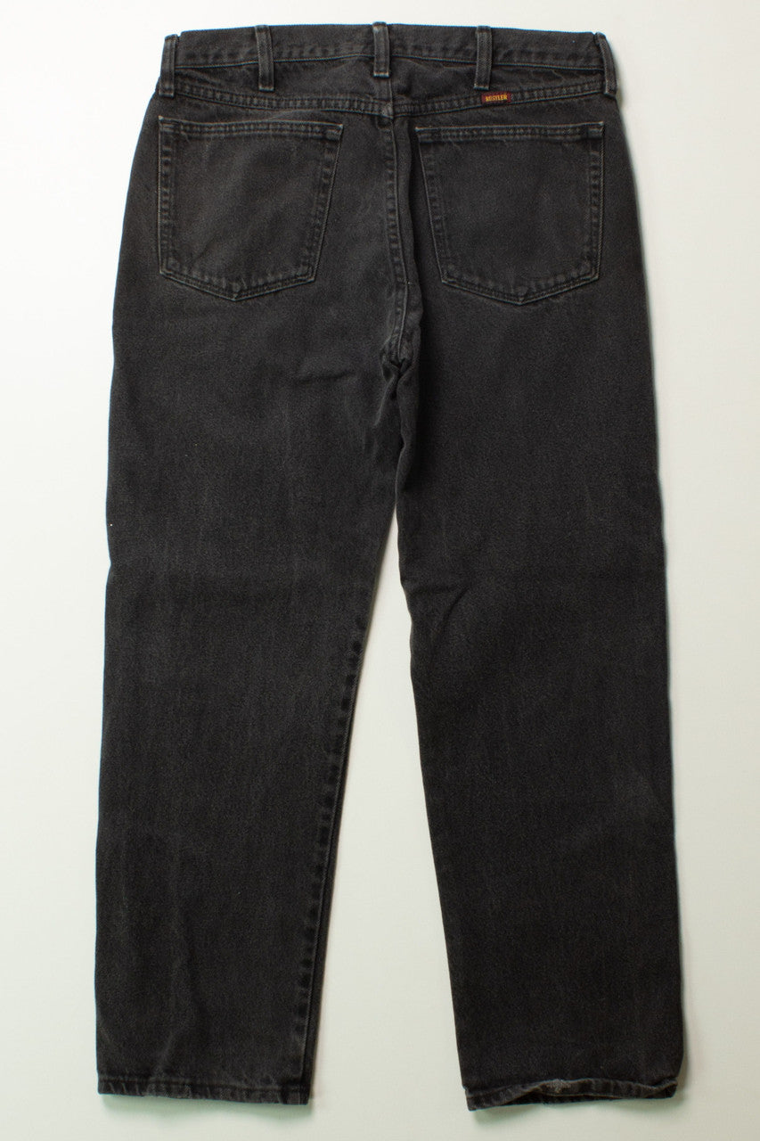 Vintage Black Rustler Denim Jeans (33x30)