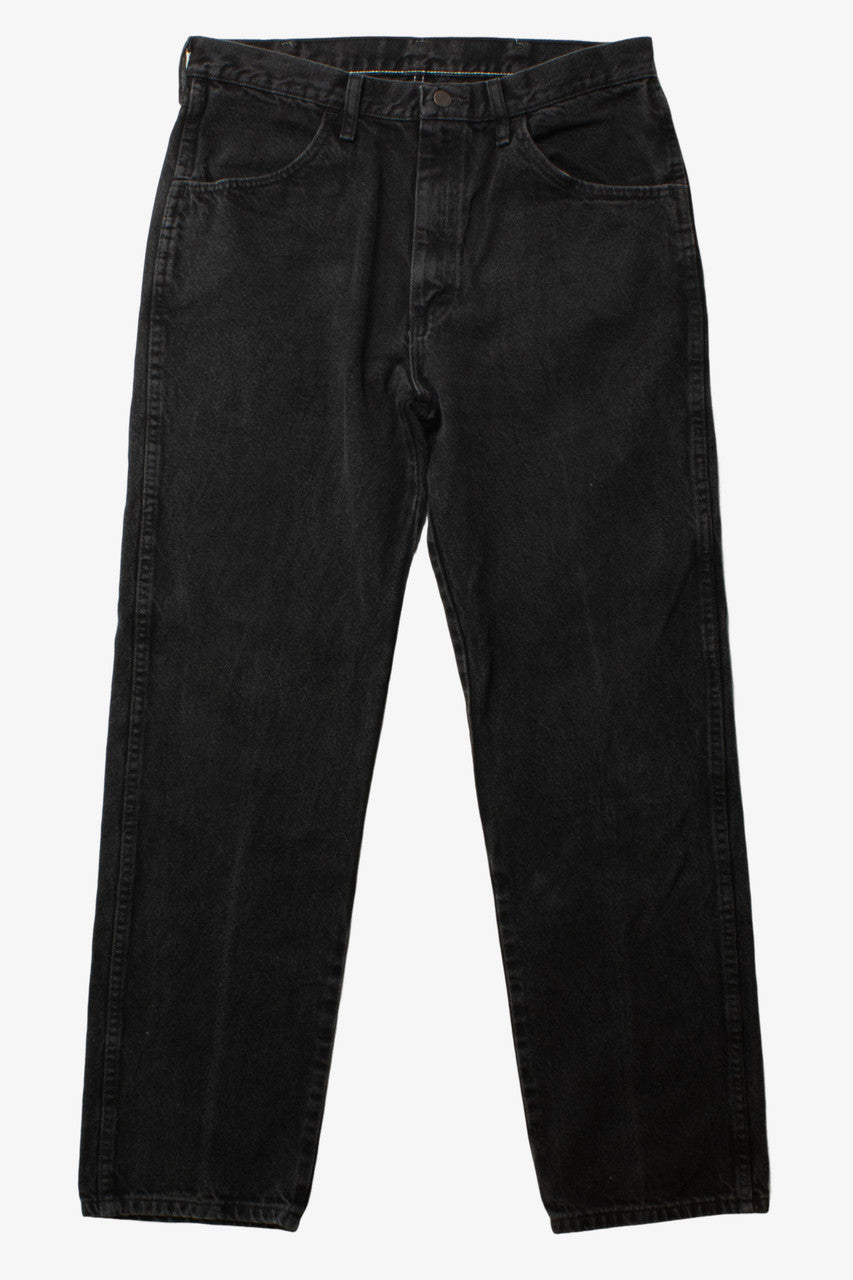 Vintage Black Rustler Denim Jeans (34x32)