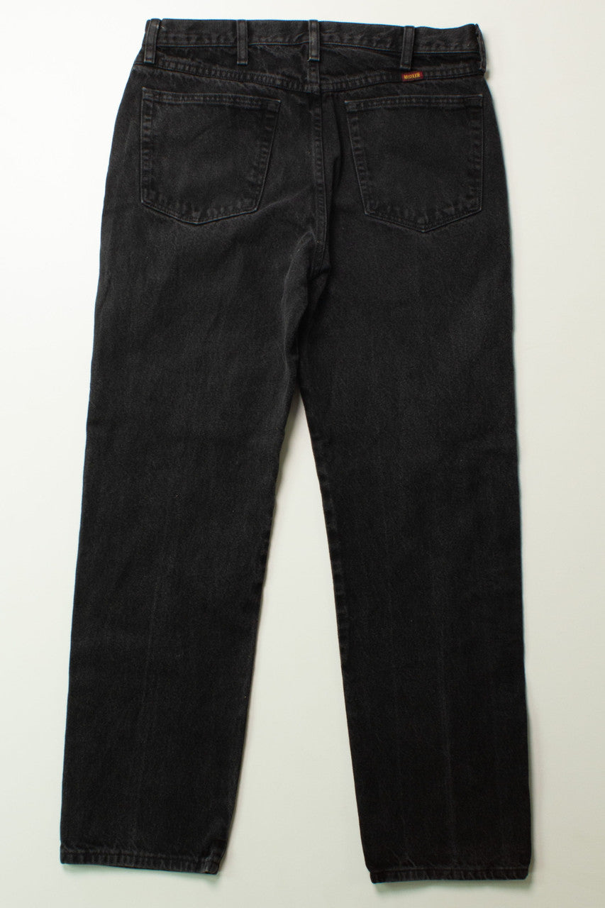 Vintage Black Rustler Denim Jeans (34x32)