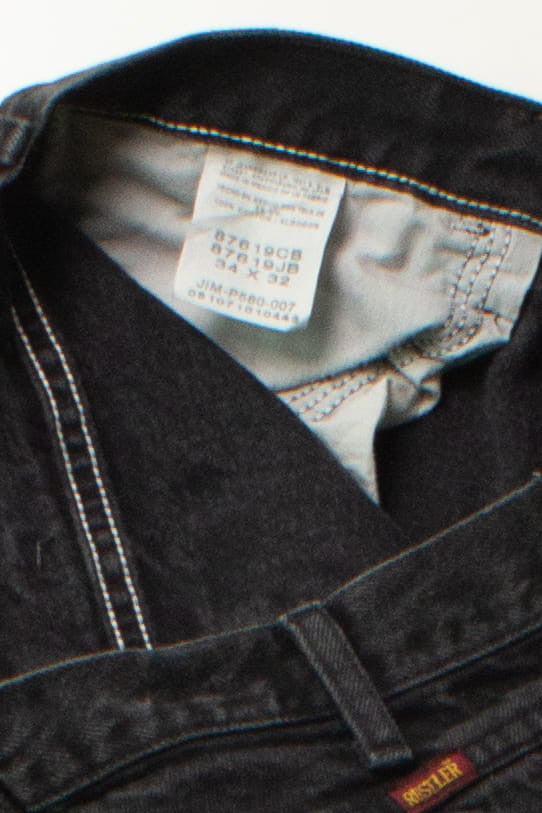 Vintage Black Rustler Denim Jeans (34x32)